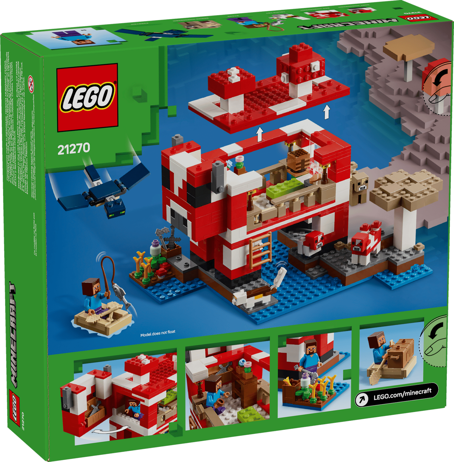 LEGO Minecraft The Mooshroom House Set (21270)