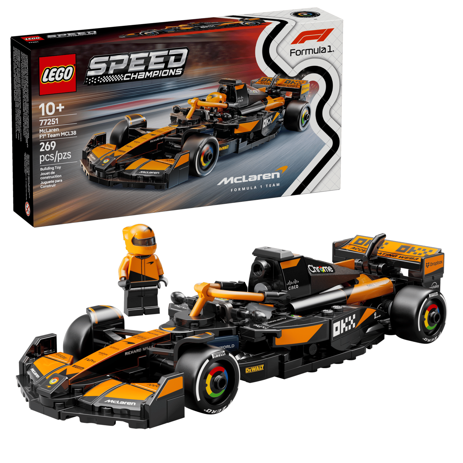 LEGO Speed Champions McLaren F1 Team MCL38 Race Car Set (77251)