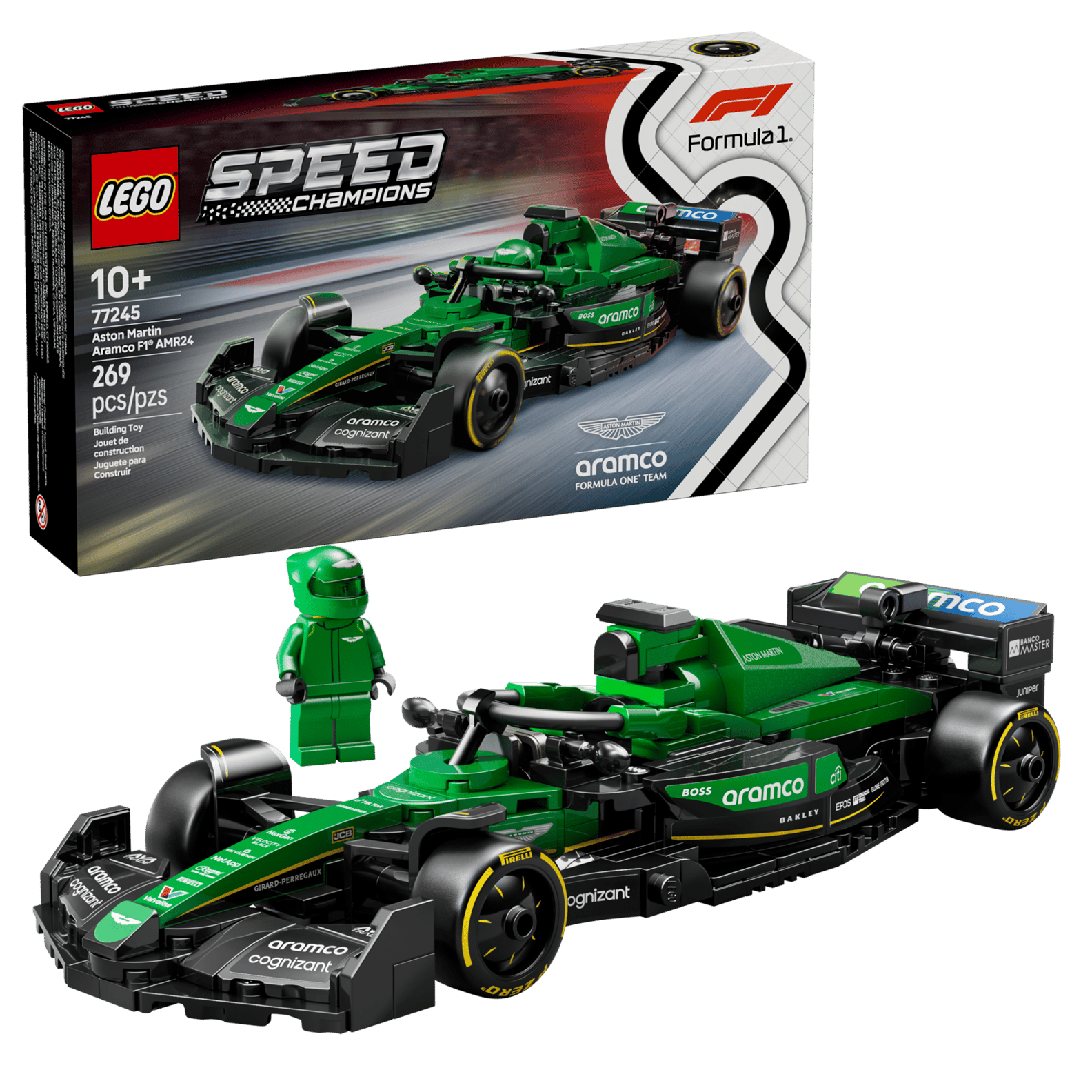 LEGO Speed Champions Aston Martin Aramco F1 AMR24 Race Car Set (77245)