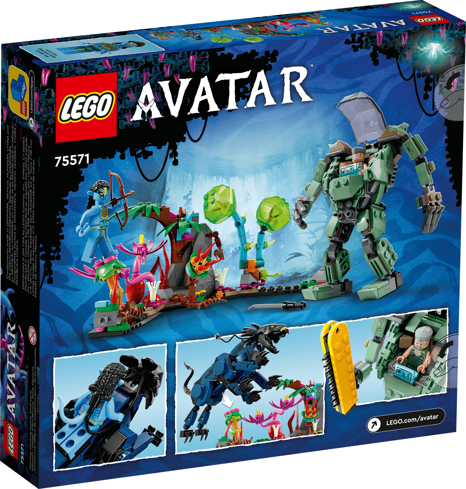 LEGO Avatar Neytiri & Thanator vs. AMP Suit Quaritch Set (75571)