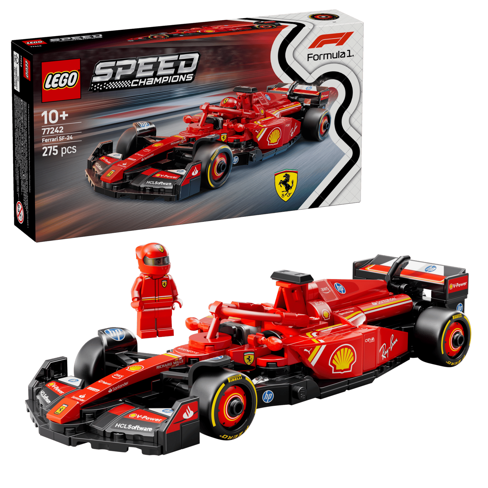 LEGO Speed Champions Ferrari SF-24 F1 Race Car Set (77242)