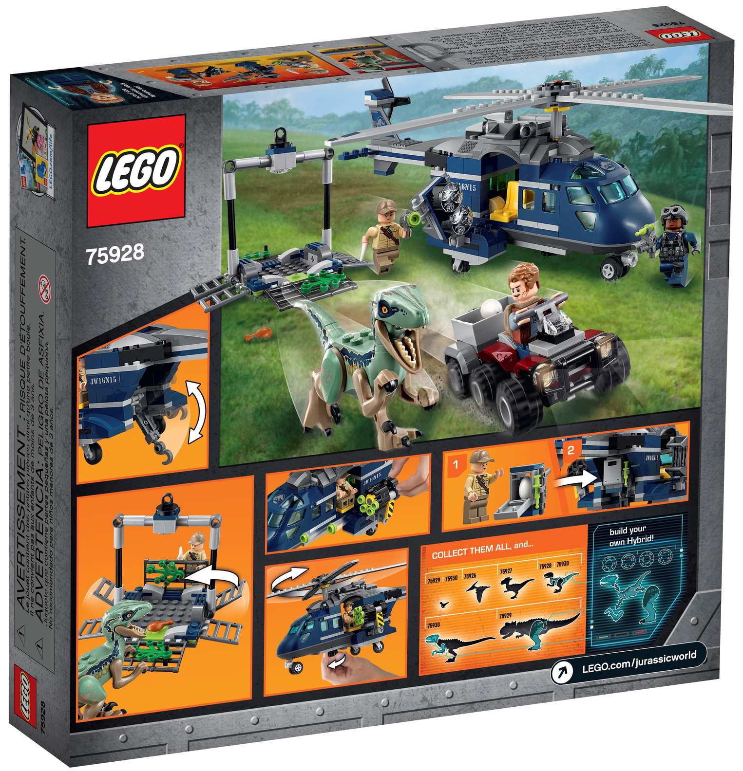 LEGO Jurassic World Blue’s Helicopter Pursuit Set (75928)
