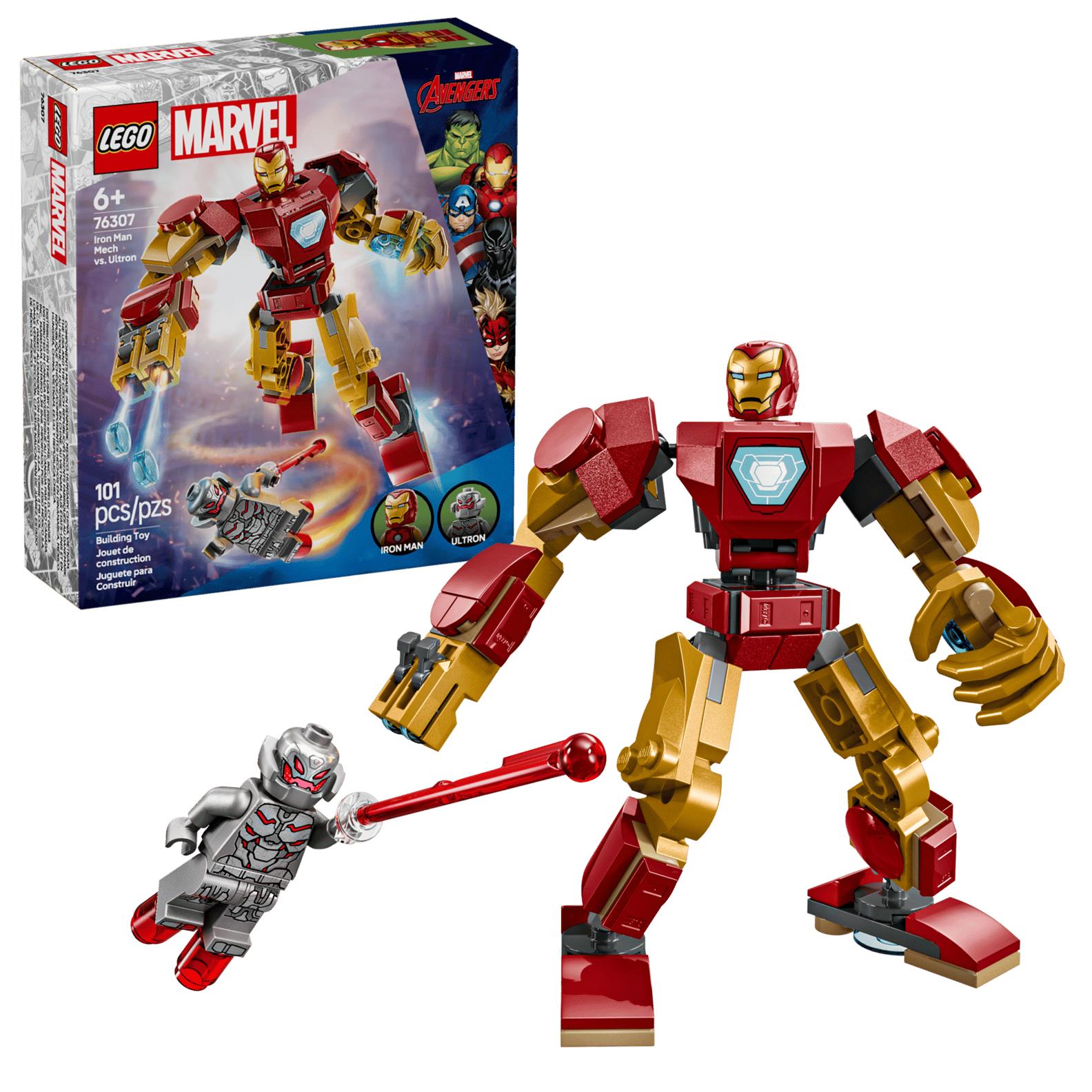 LEGO Marvel Iron Man Mech vs. Ultron Set (76307)