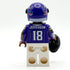 #18 WR Vikings Football Player Minifig made using LEGO parts - B3 Customs