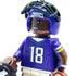 #18 WR Vikings Football Player Minifig made using LEGO parts - B3 Customs