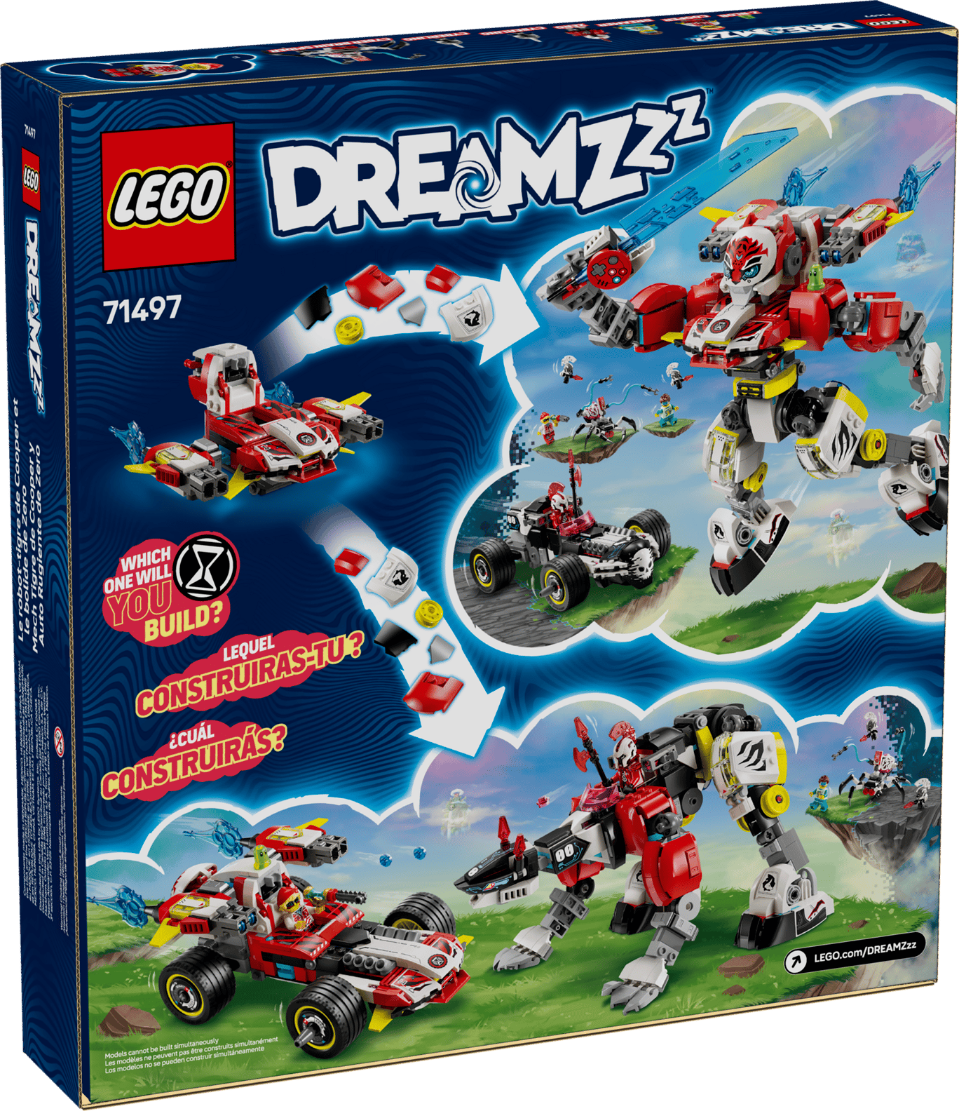 LEGO Dreamzzz Cooper’s Tiger Mech & Zero’s Hot Rod Car Set (71497)
