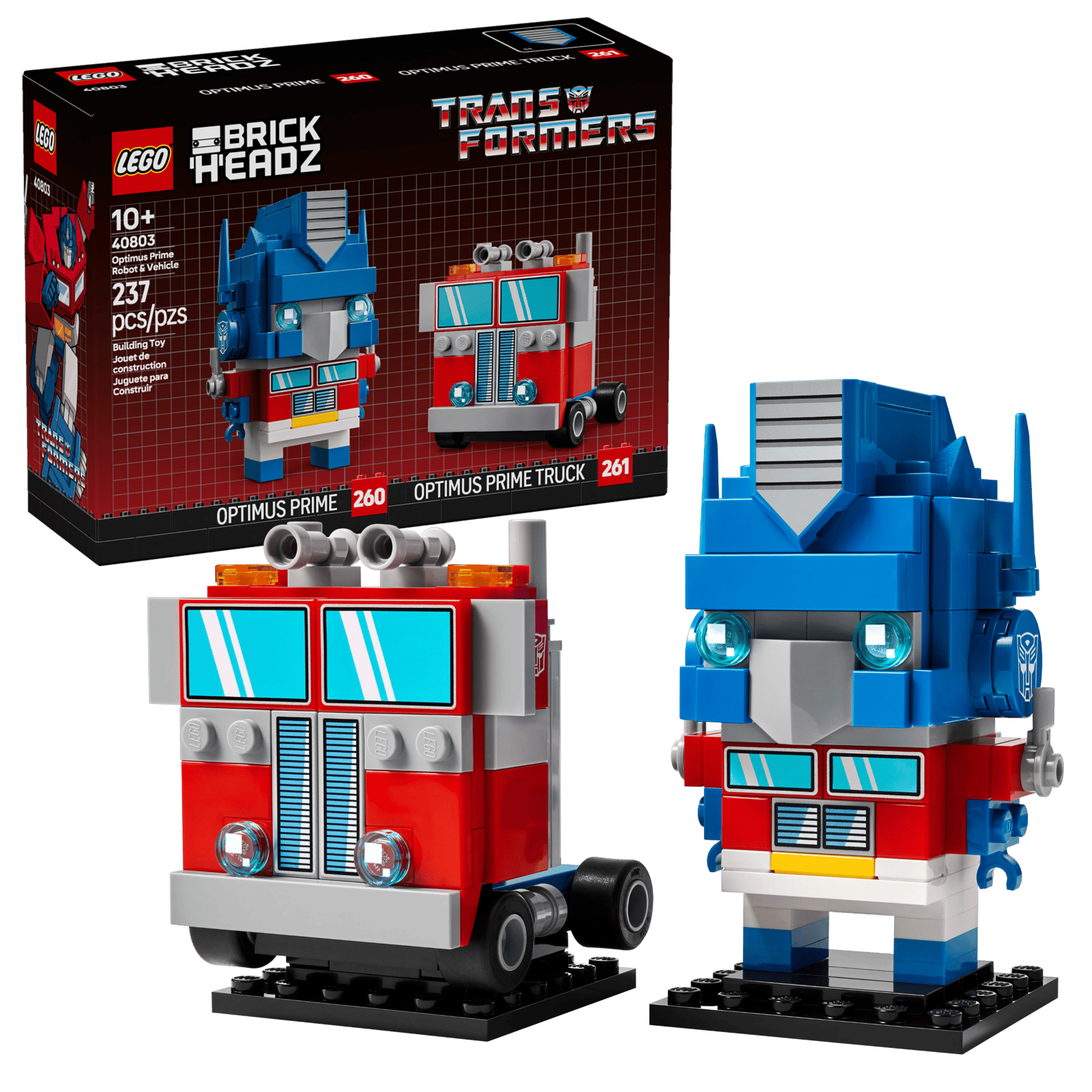 LEGO Transformers Optimus Prime Robot & Vehicle BrickHeadz Set (40803)