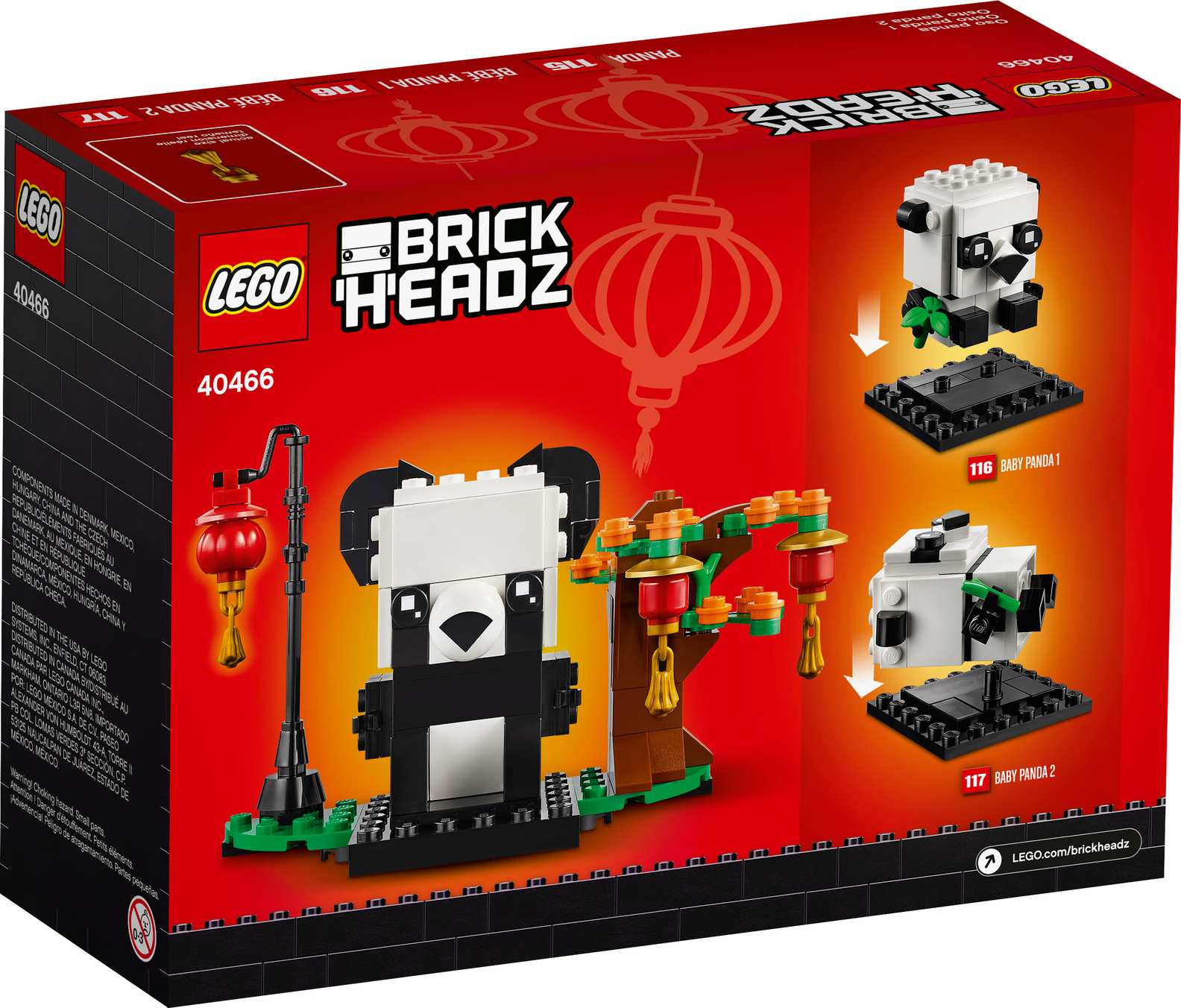 LEGO Chinese New Year Pandas BrickHeadz Set (40466)