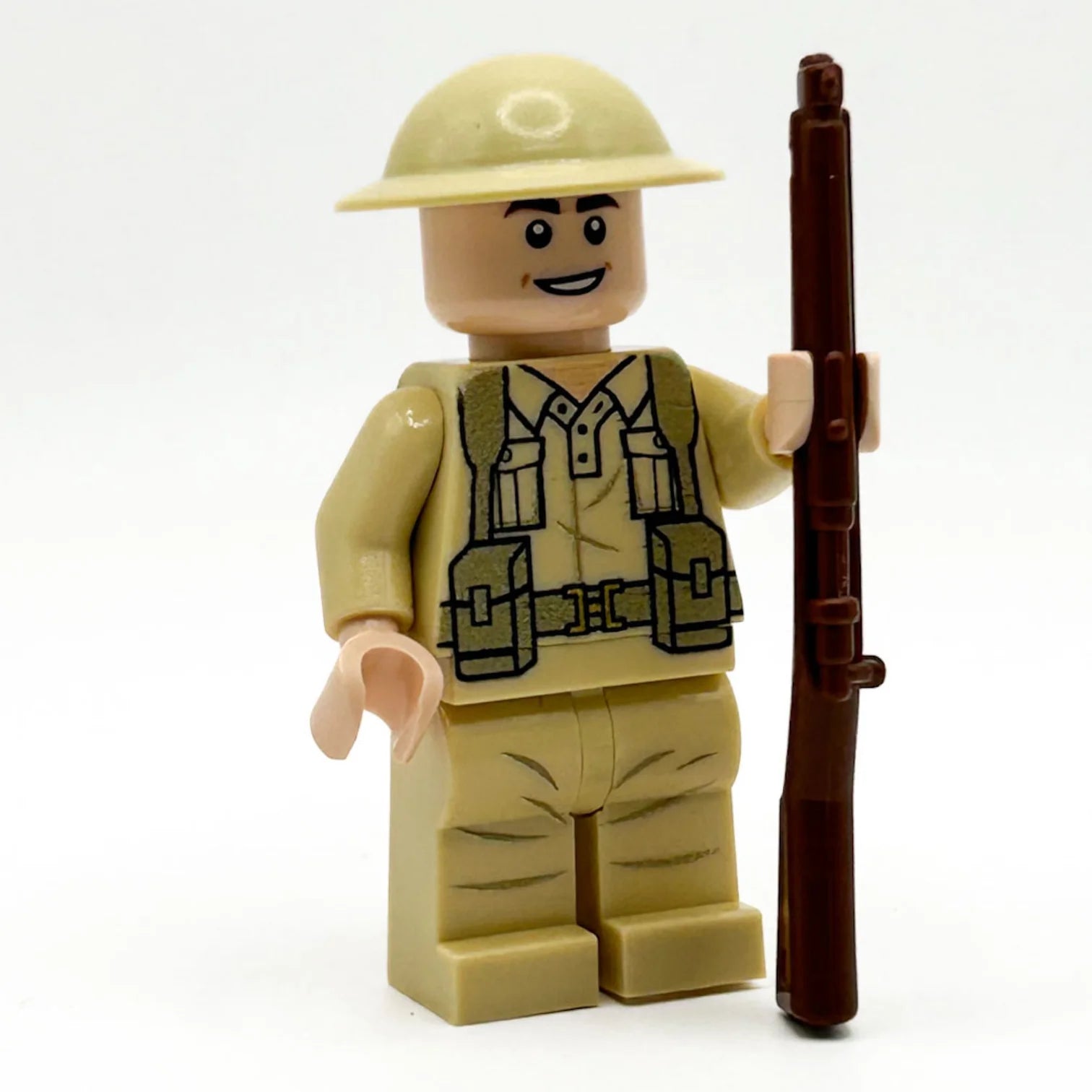 Custom WWII British Desert Rat Minifigure - Bricks At War