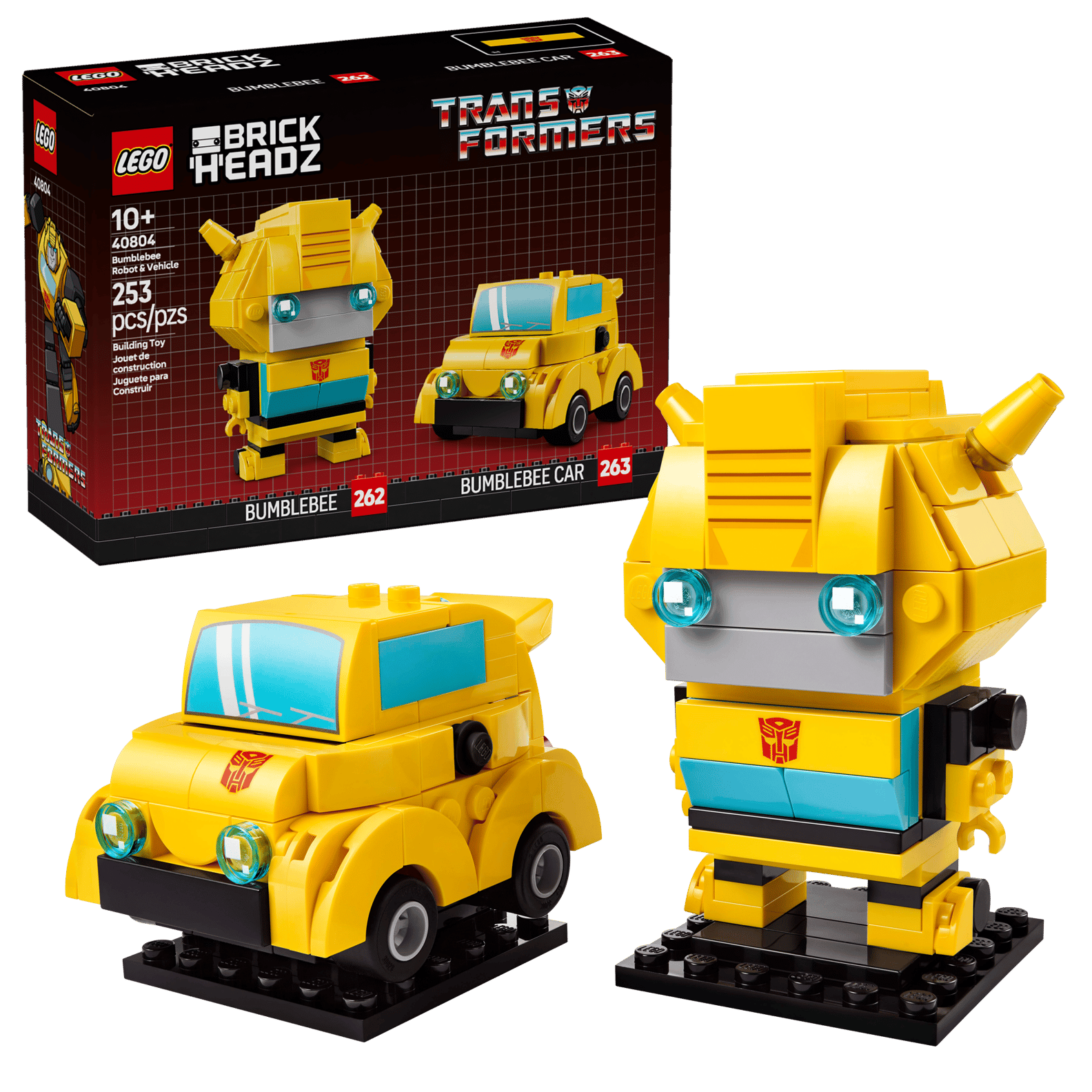 LEGO Transformers Bumblebee Robot & Vehicle BrickHeadz Set (40804)