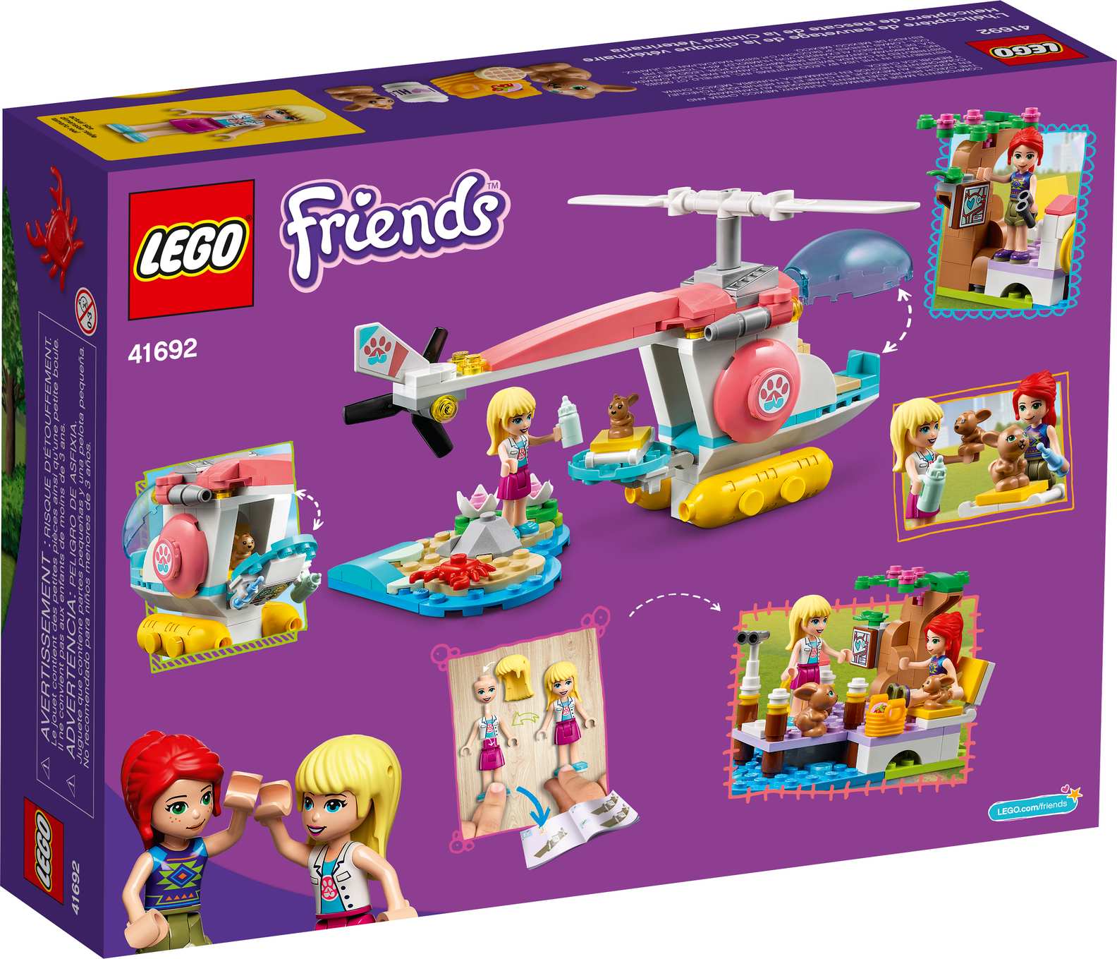 LEGO Friends Vet Clinic Rescue Helicopter Set (41692)