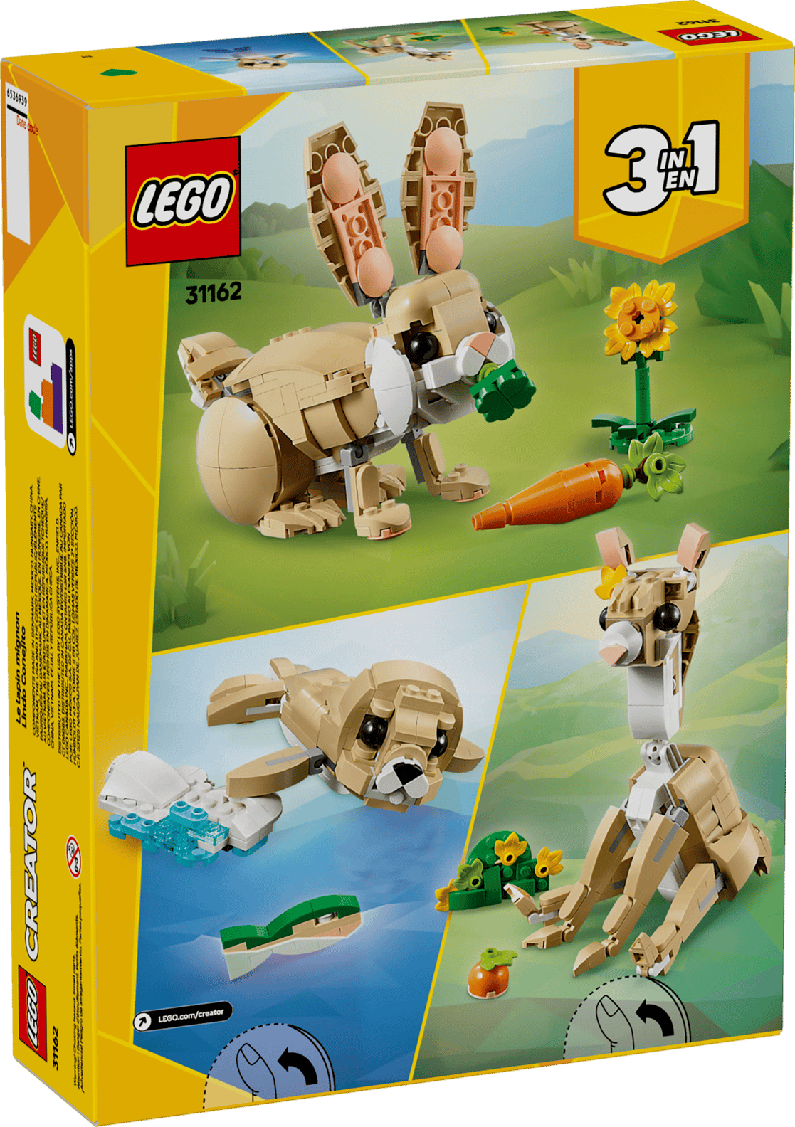 LEGO Creator Cute Bunny 3in1 Set (31162)