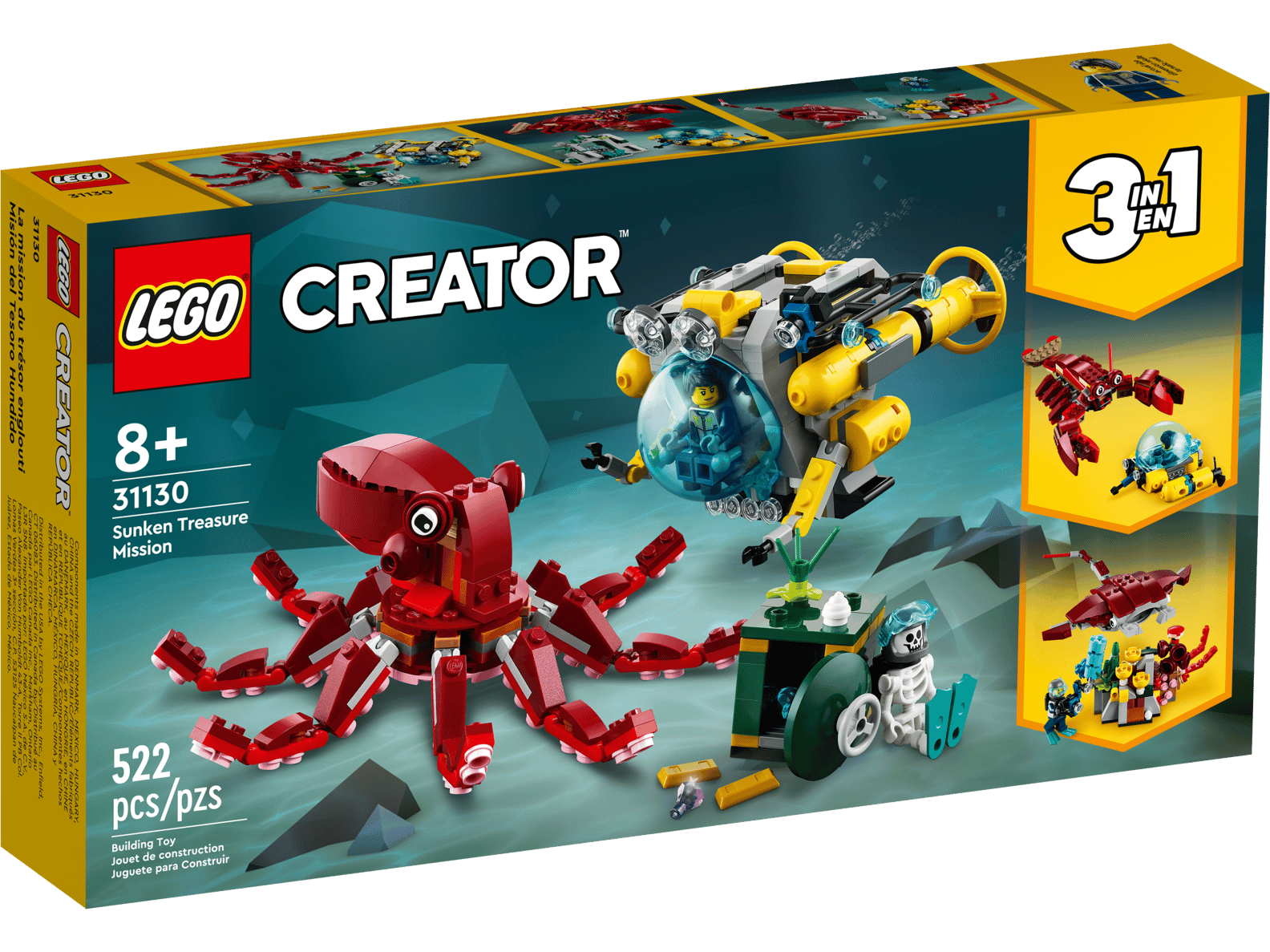LEGO Creator Sunken Treasure Mission 3in1 Set (31130)
