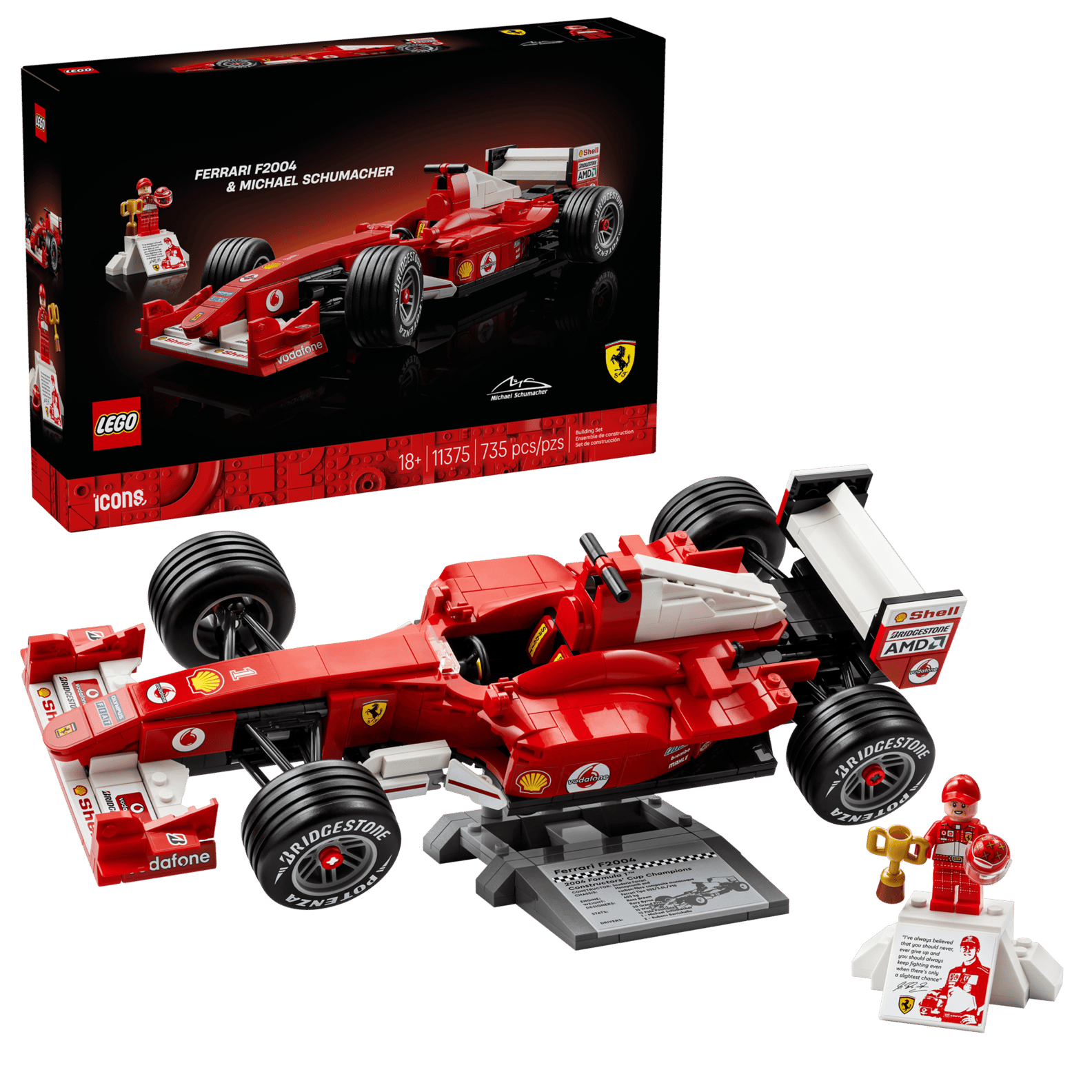 LEGO Icons Ferrari F2004 & Michael Schumacher Set (11375)