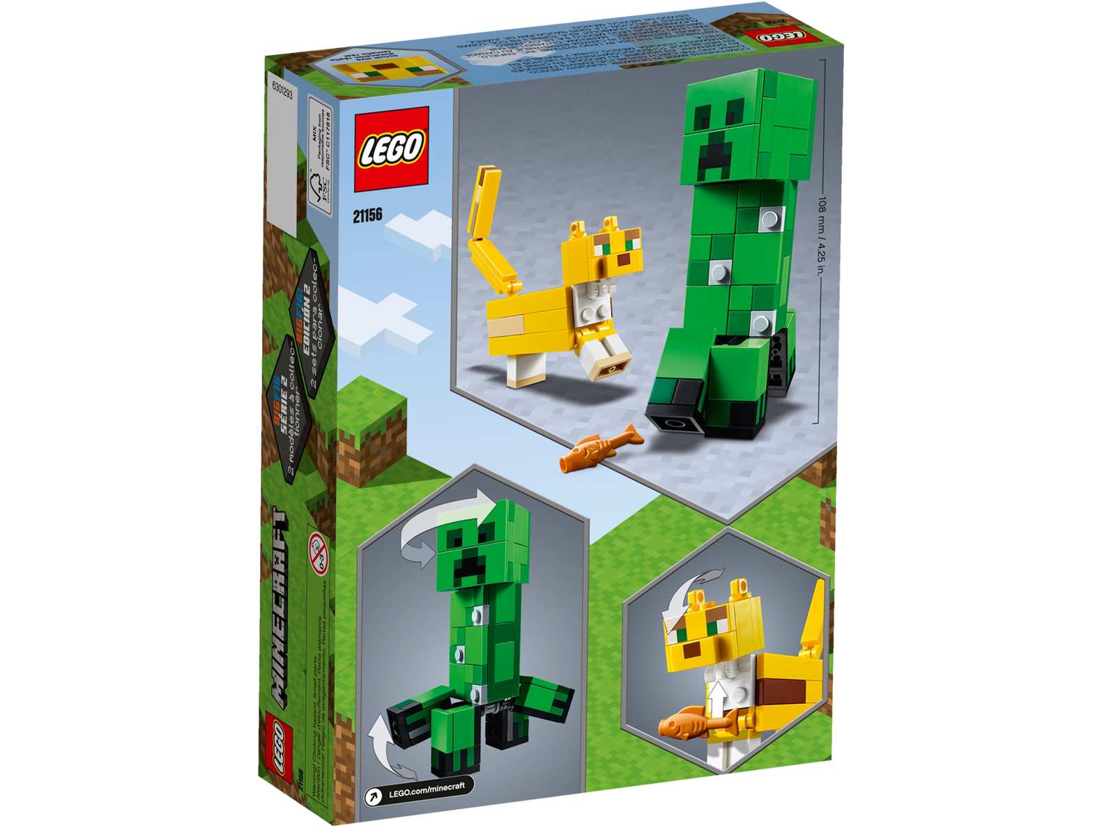 LEGO Minecraft BigFig Creeper and Ocelot Set (21156)
