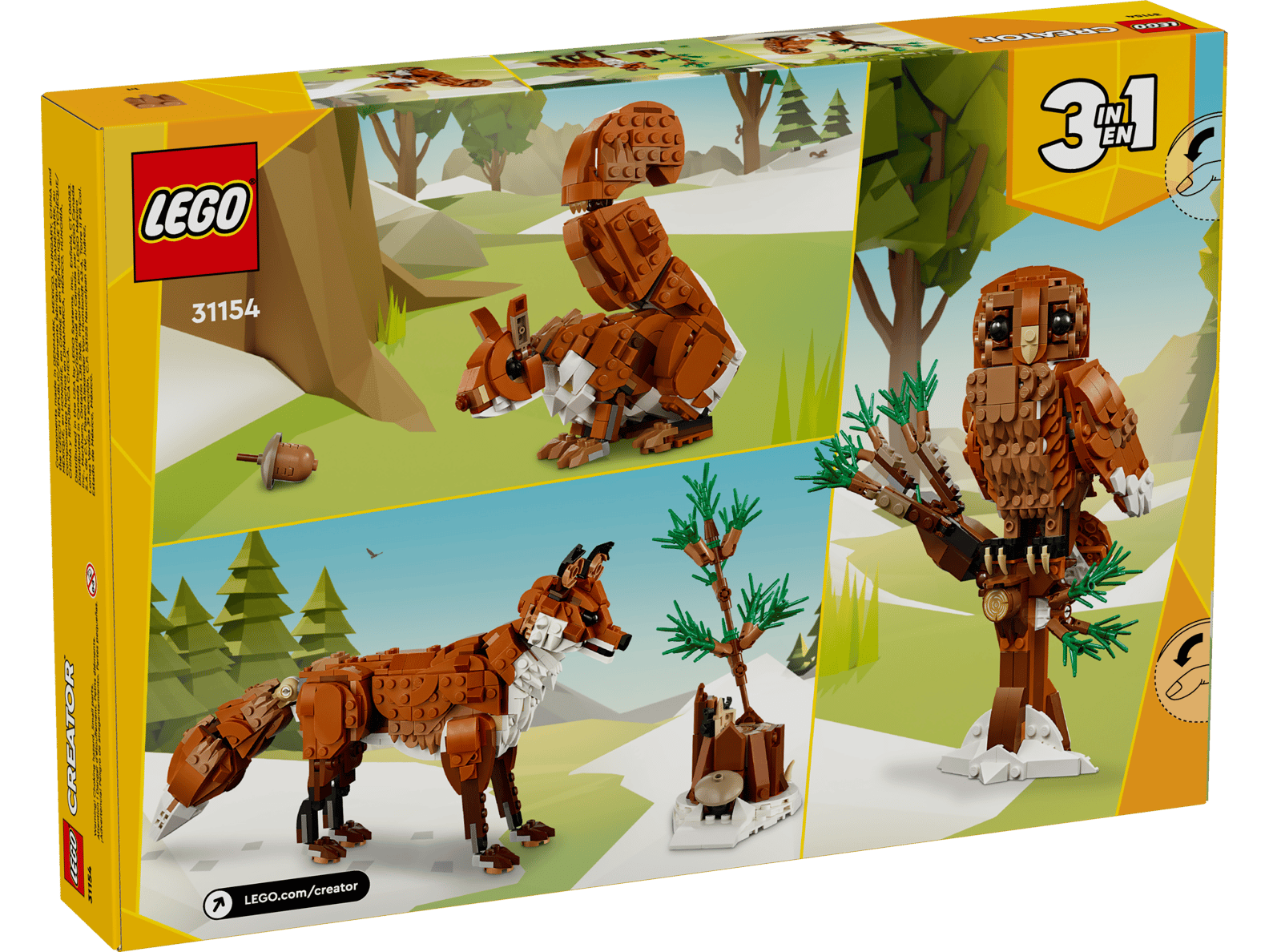 LEGO Creator Forest Animals: Red Fox 3in1 Set (31154)