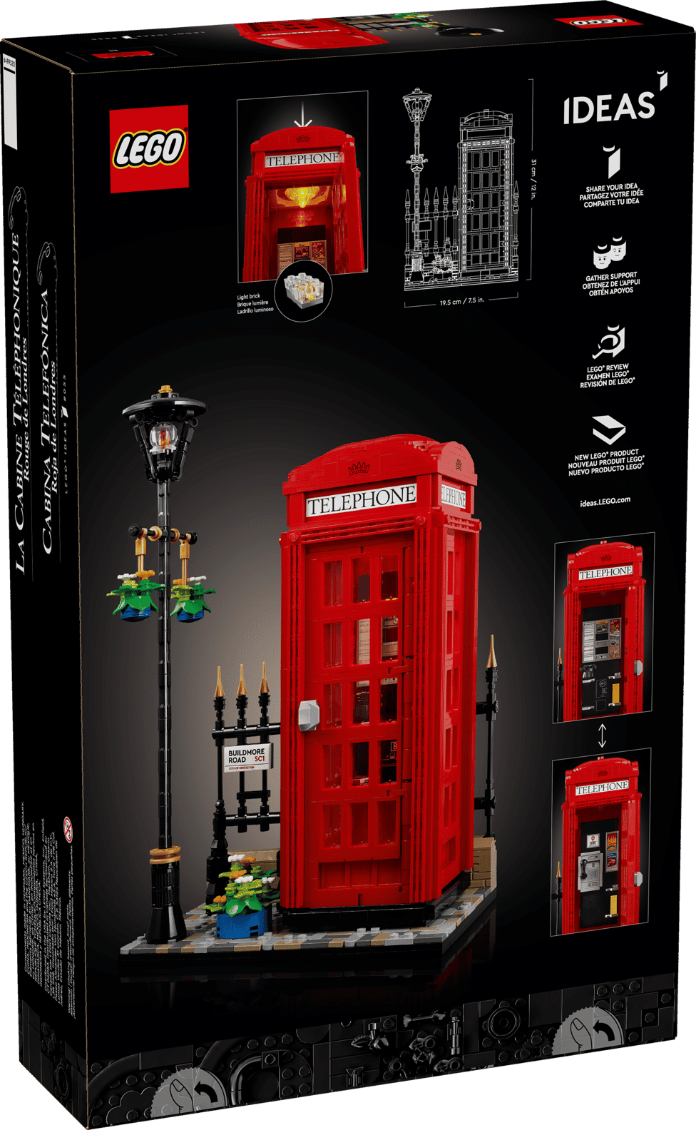 LEGO Ideas Red London Telephone Box Set (21347)