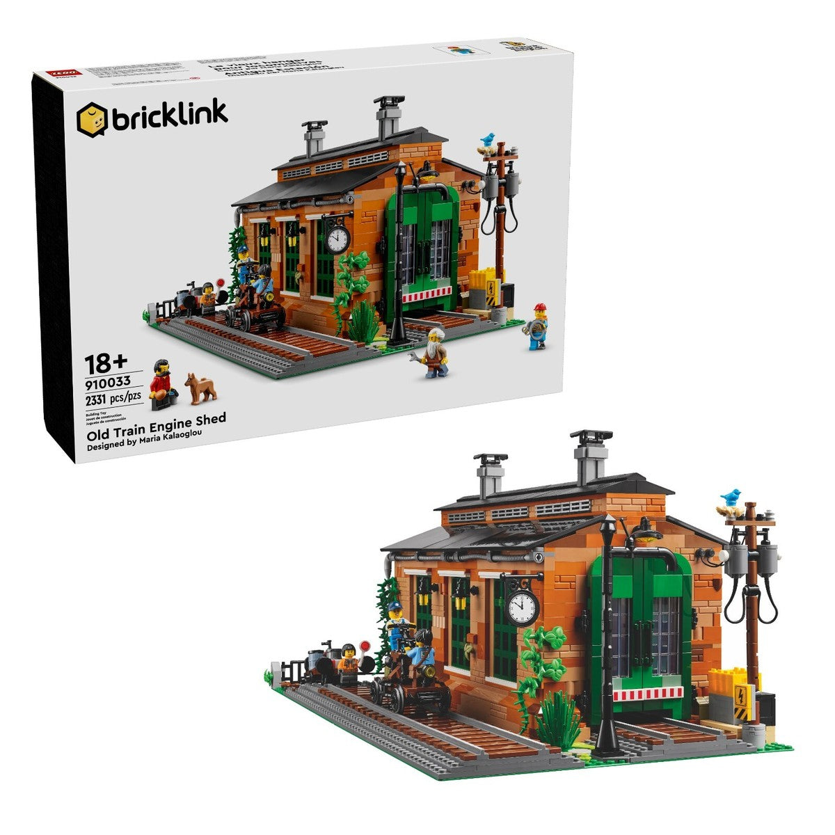 LEGO Bricklink Old Train Engine Shed Set (910033)