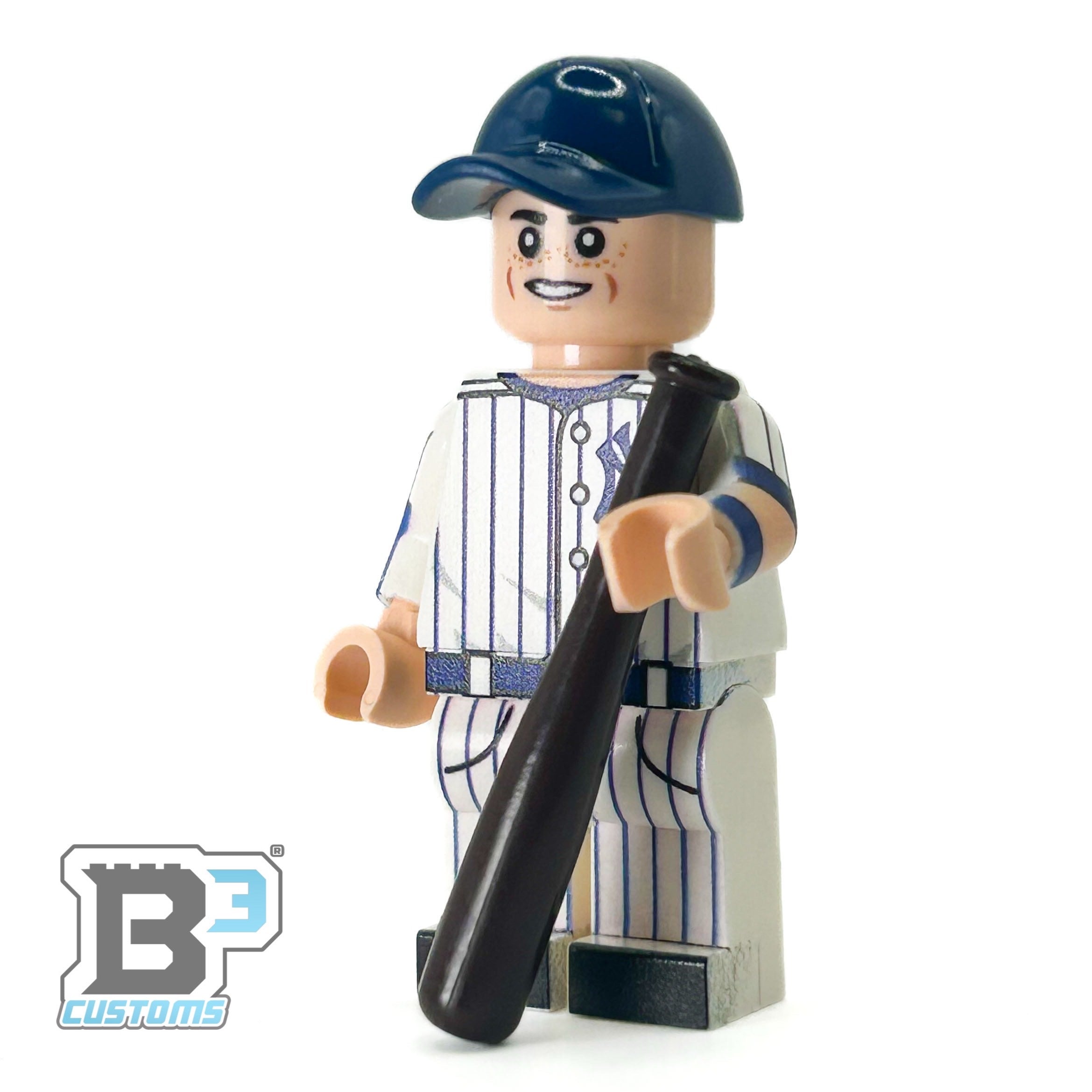 #99 Judge NY Baseball Player Minifig made using LEGO parts - B3 Customs