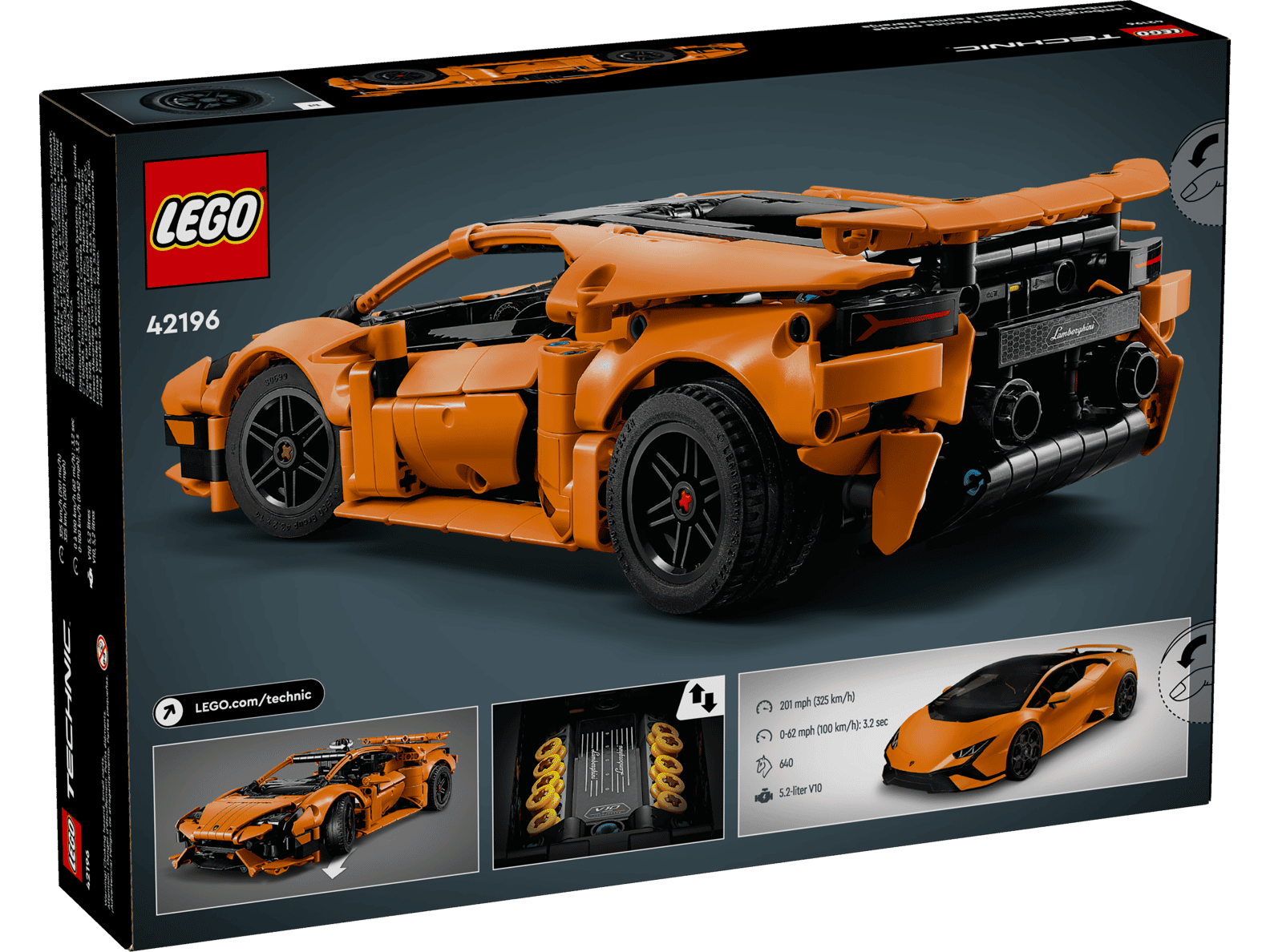 LEGO Technic Lamborghini Huracán Tecnica Orange Set (42196)