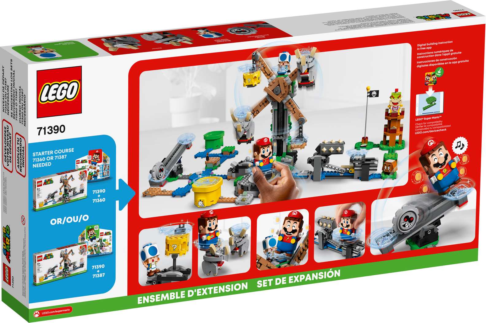 LEGO Super Mario Reznor Knockdown Set (71390)
