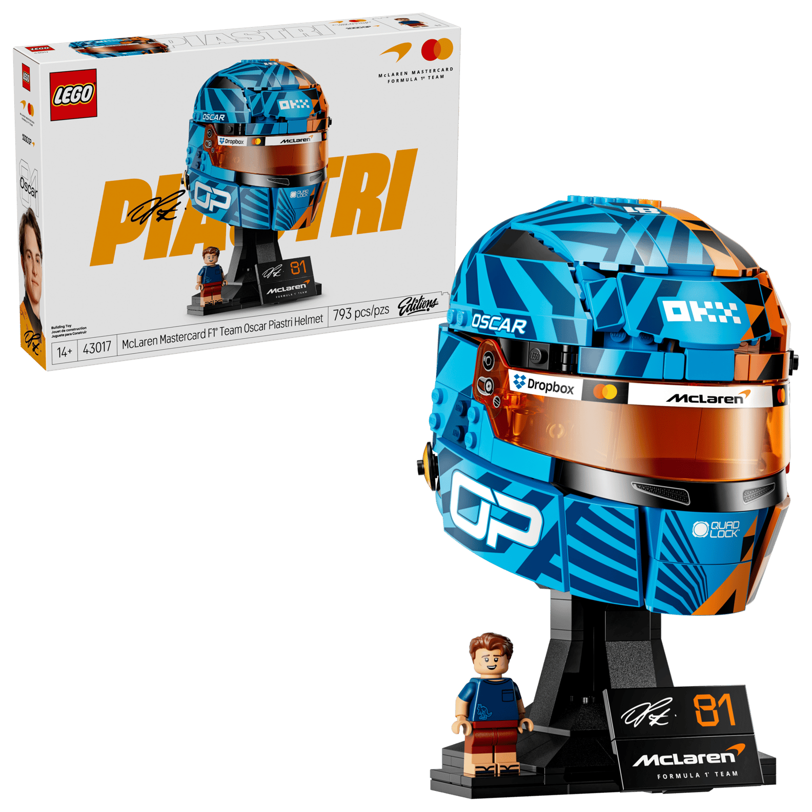 LEGO Editions McLaren Mastercard F1 Team Oscar Piastri Helmet Set (43017)