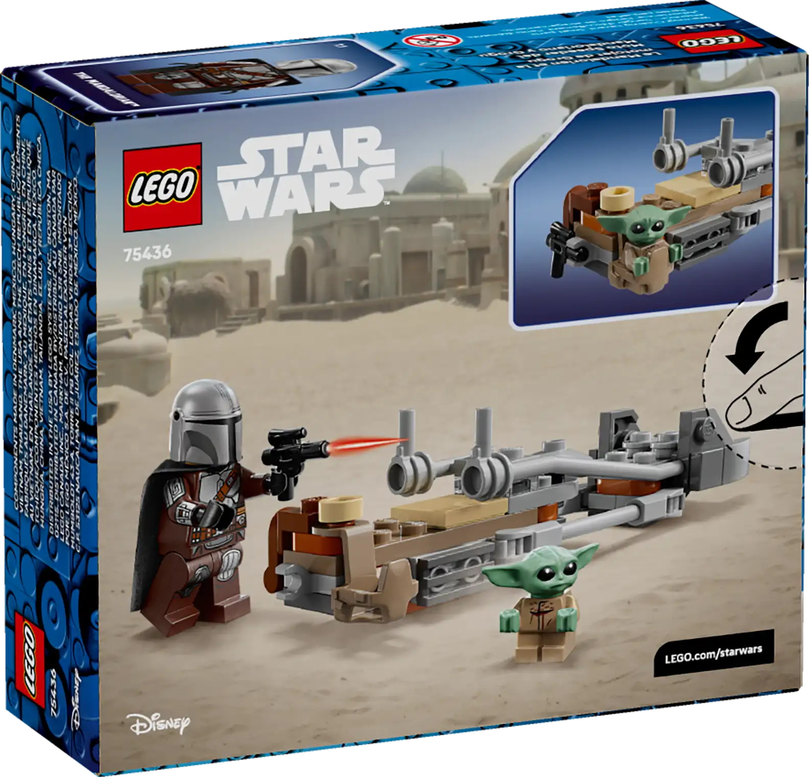 LEGO Star Wars The Mandalorian & Grogu’s Speeder Bike Set (75436)