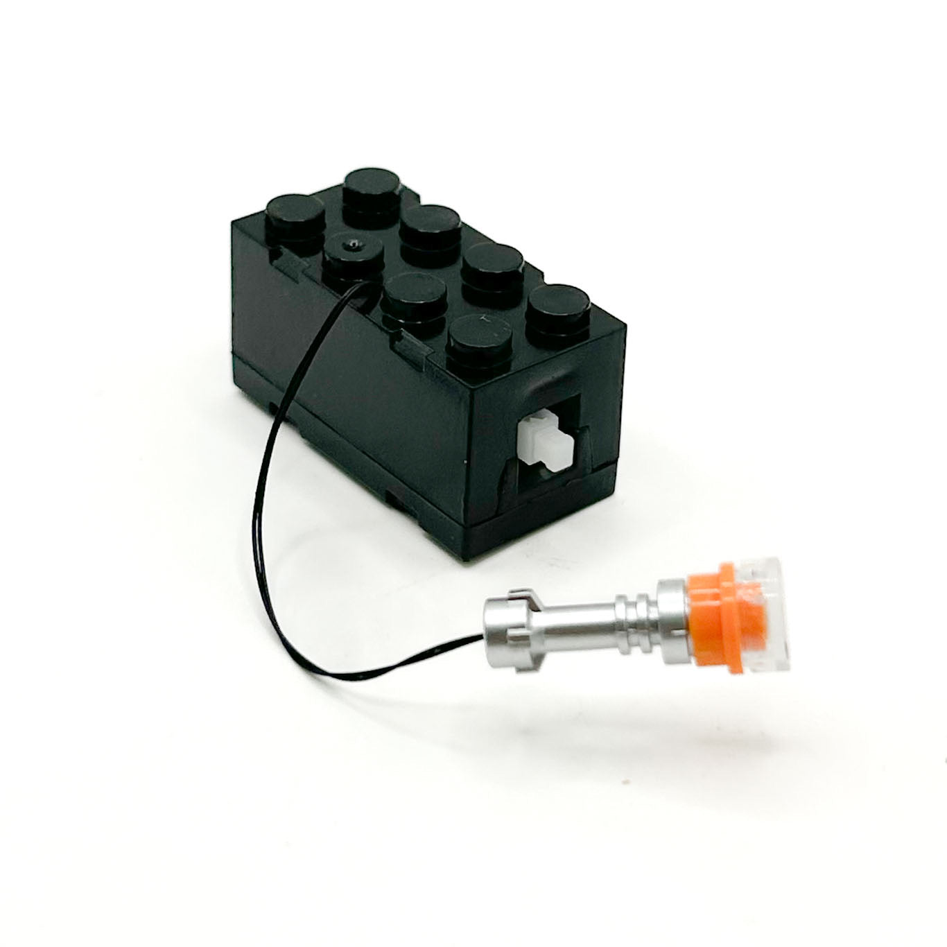 Light-Up Flashlight / Marshalling Baton (Orange) for Minifig Battery Powered