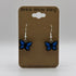 Butterfly Earrings made from LEGO Parts (Blue Wings & White Spots Pattern)