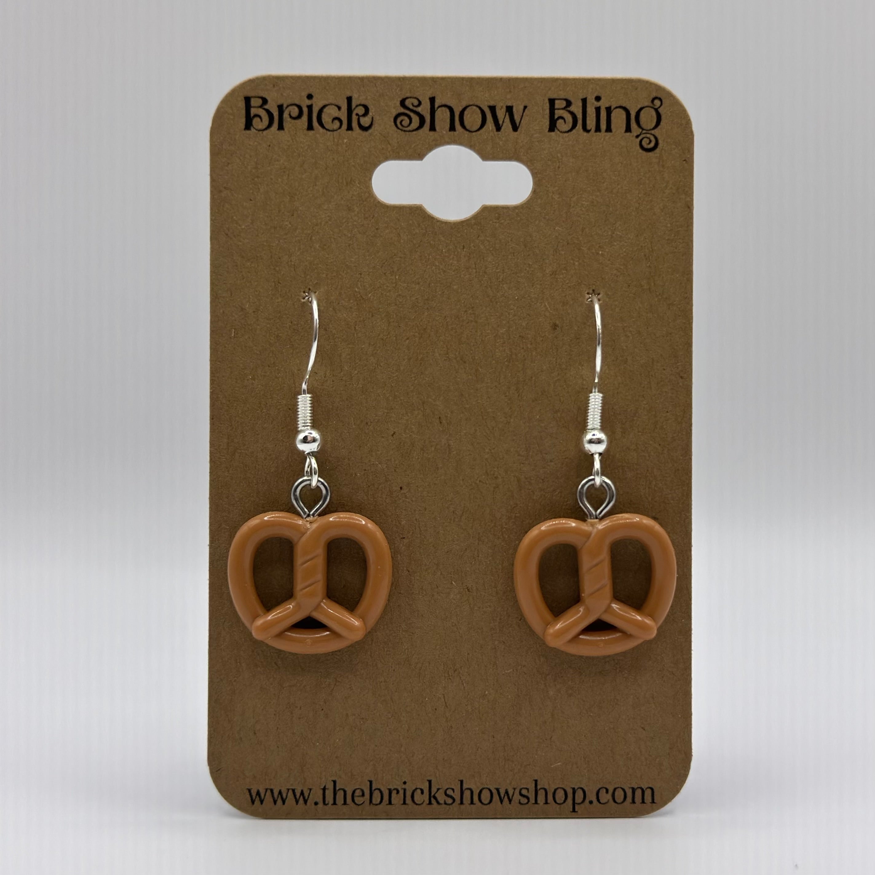 Pretzel Earrings made from LEGO Parts