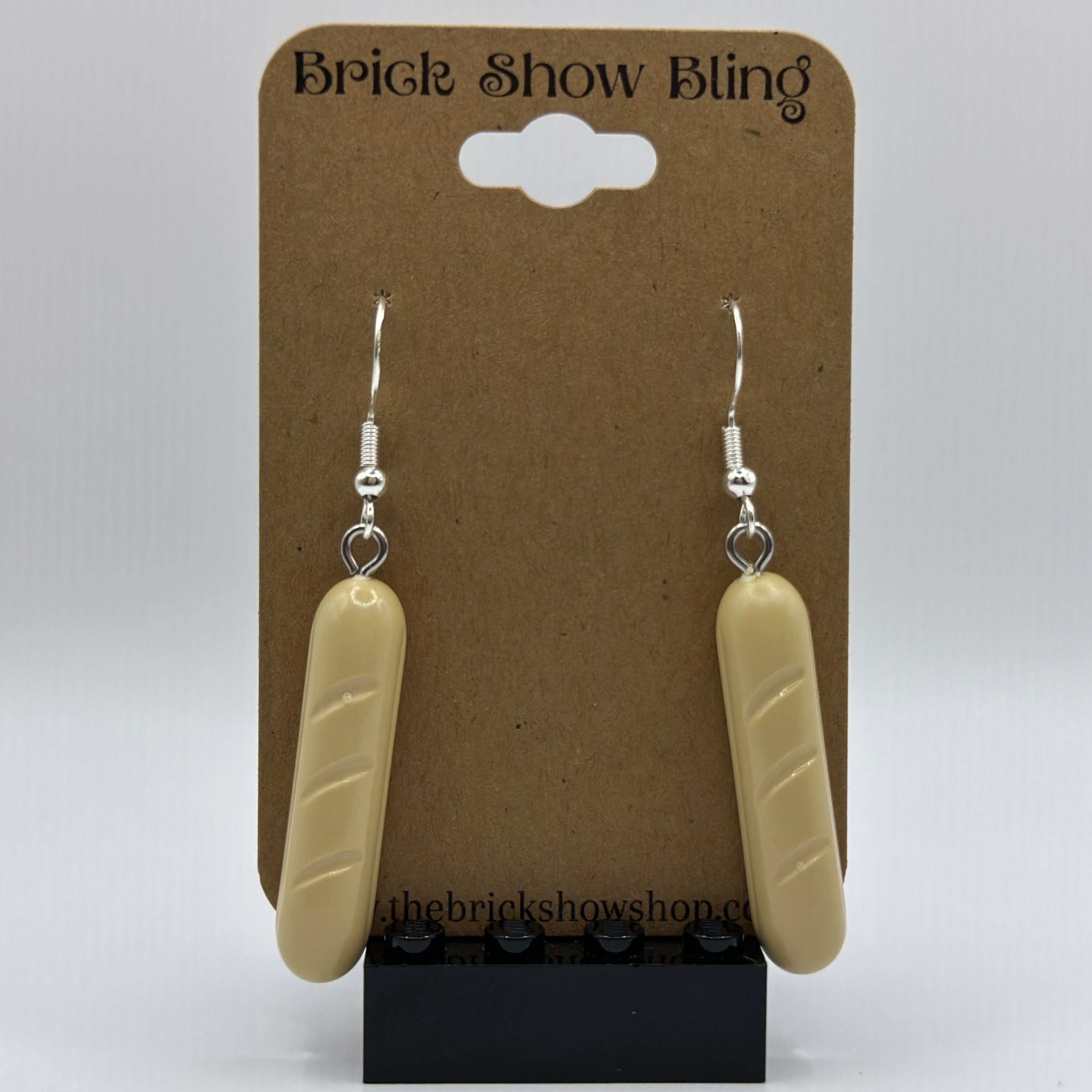 Bread Loaf / Baguette (Light) Earrings made from LEGO Parts