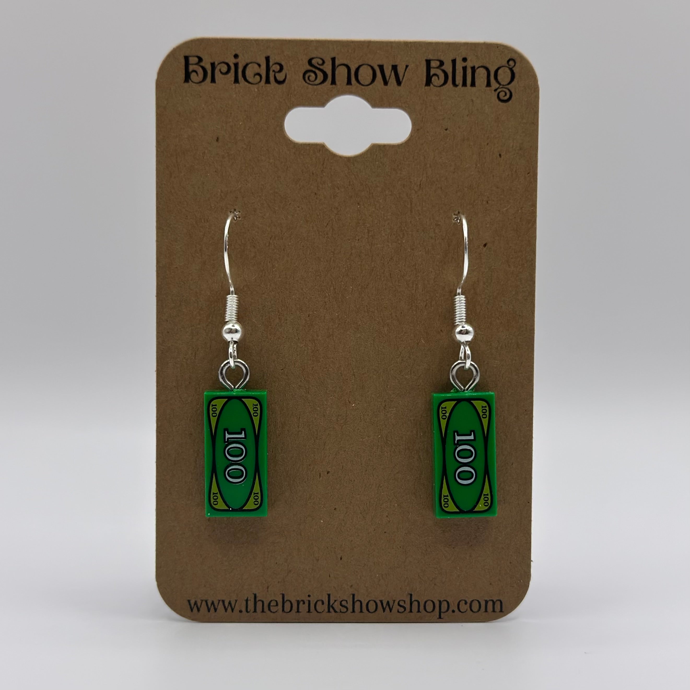 Money Earrings made from LEGO Parts