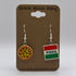 Pizza w/ Pizza Box Earrings made from LEGO Parts