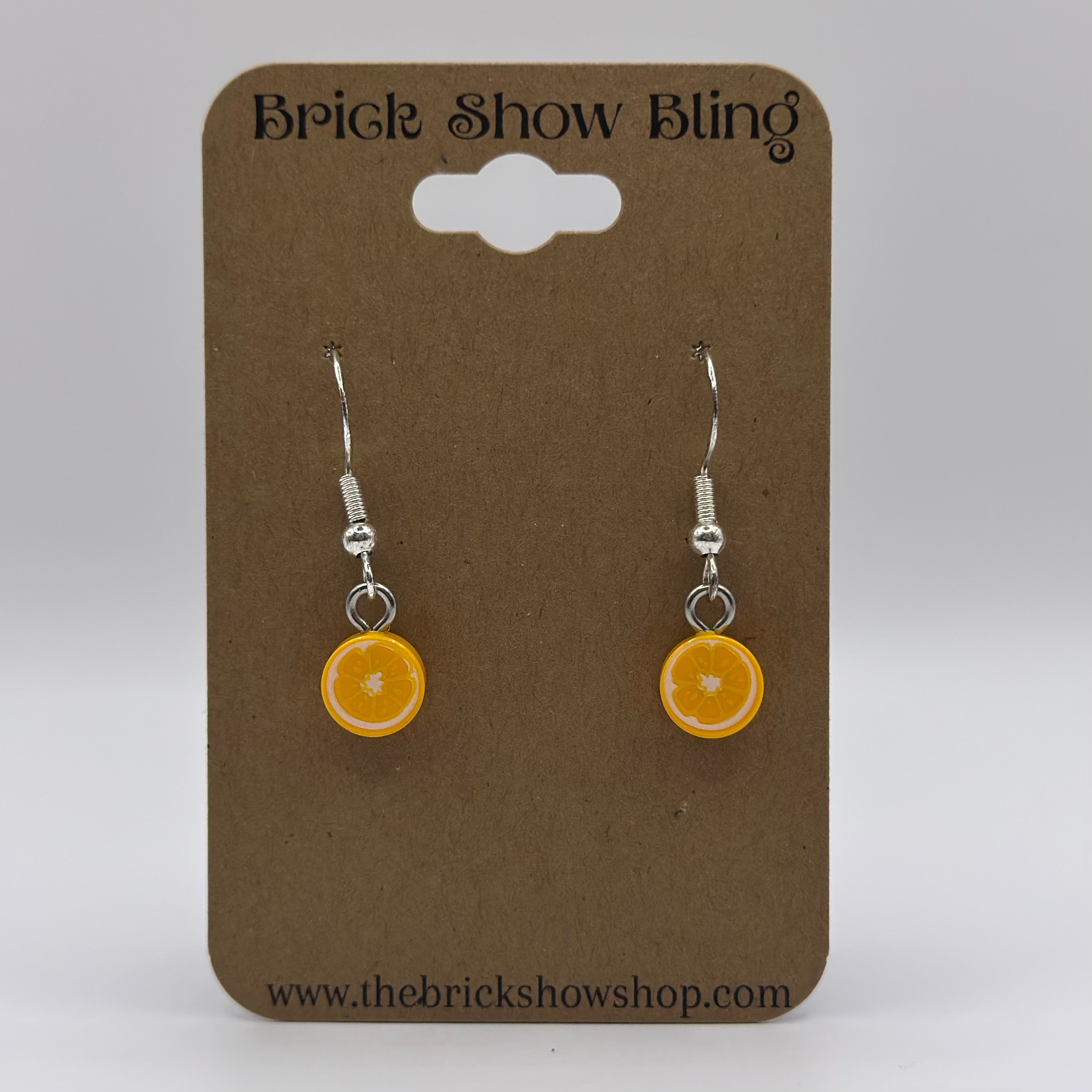 Lemon Slice Earrings made from LEGO Parts