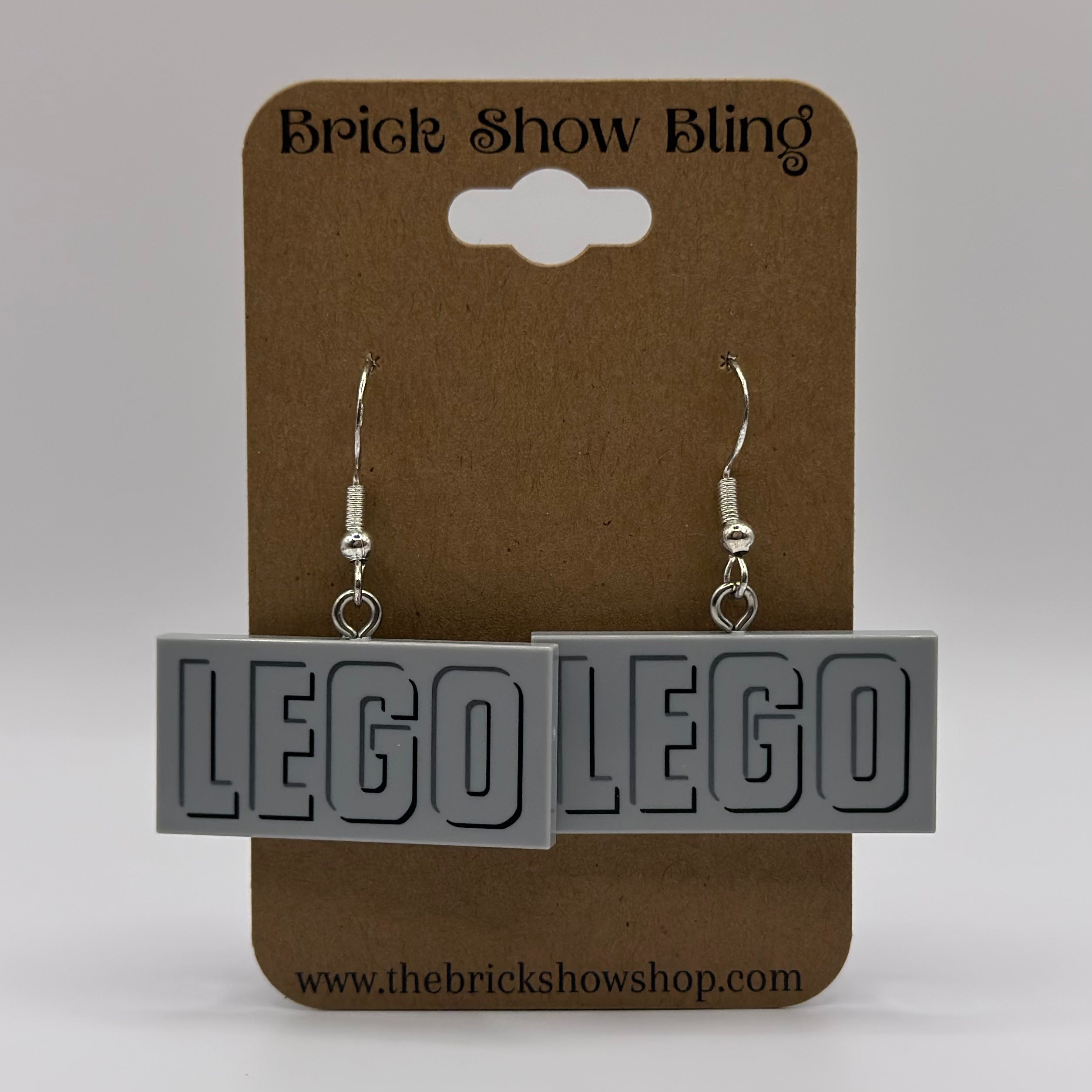 Printed Tile "LEGO" Earrings made from LEGO Parts