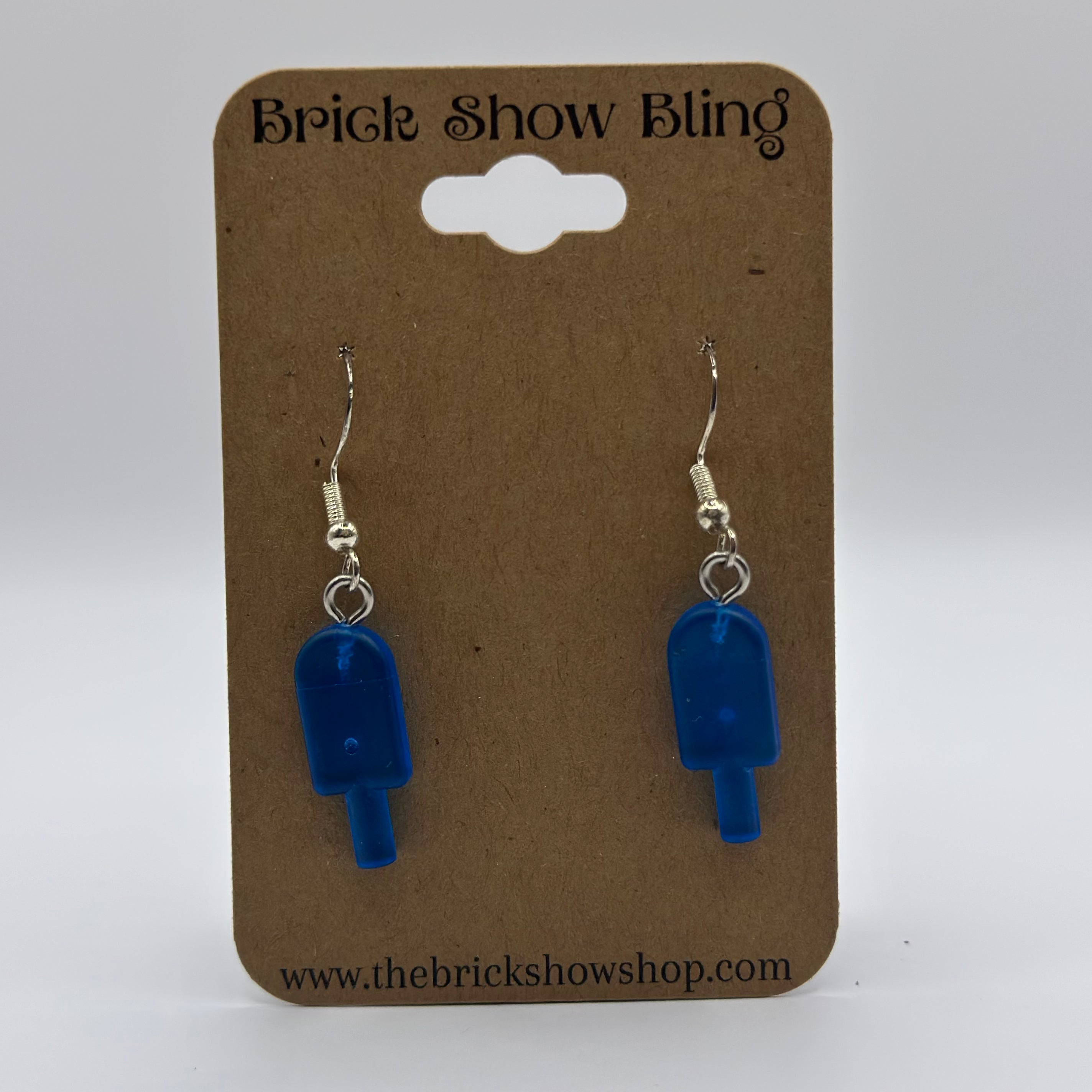 Blue Popsicle Earrings made from LEGO Parts