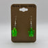 Green Crystal Earrings made from LEGO Parts