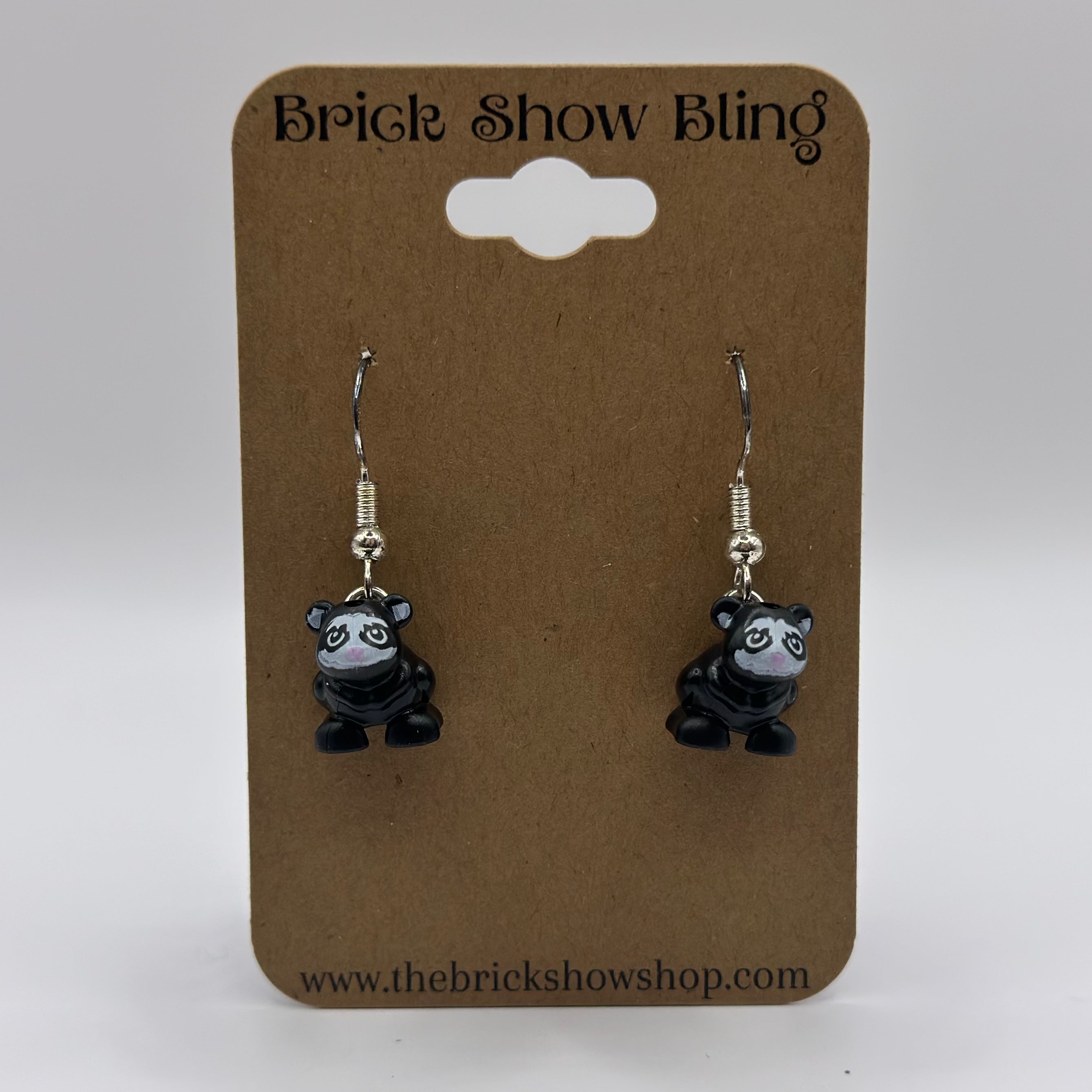 Hamster Earrings made from LEGO Parts (Black)