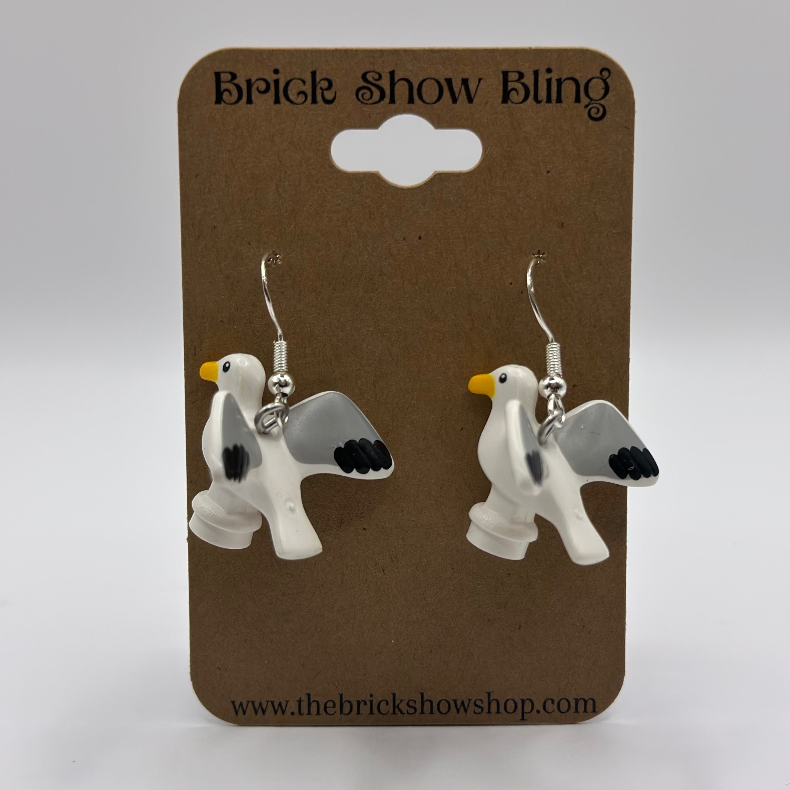 Seagull Earrings made from LEGO Parts