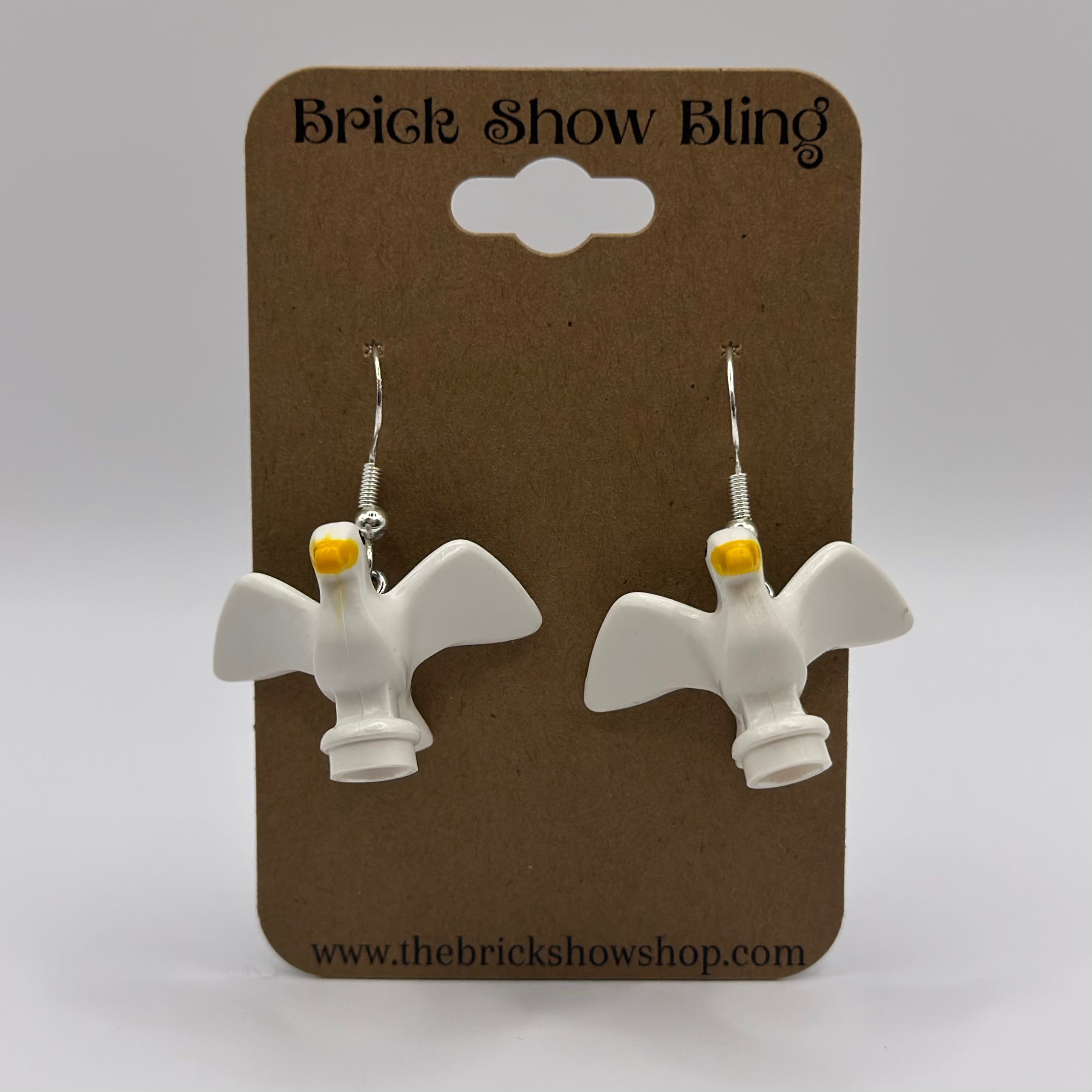 Seagull Earrings made from LEGO Parts