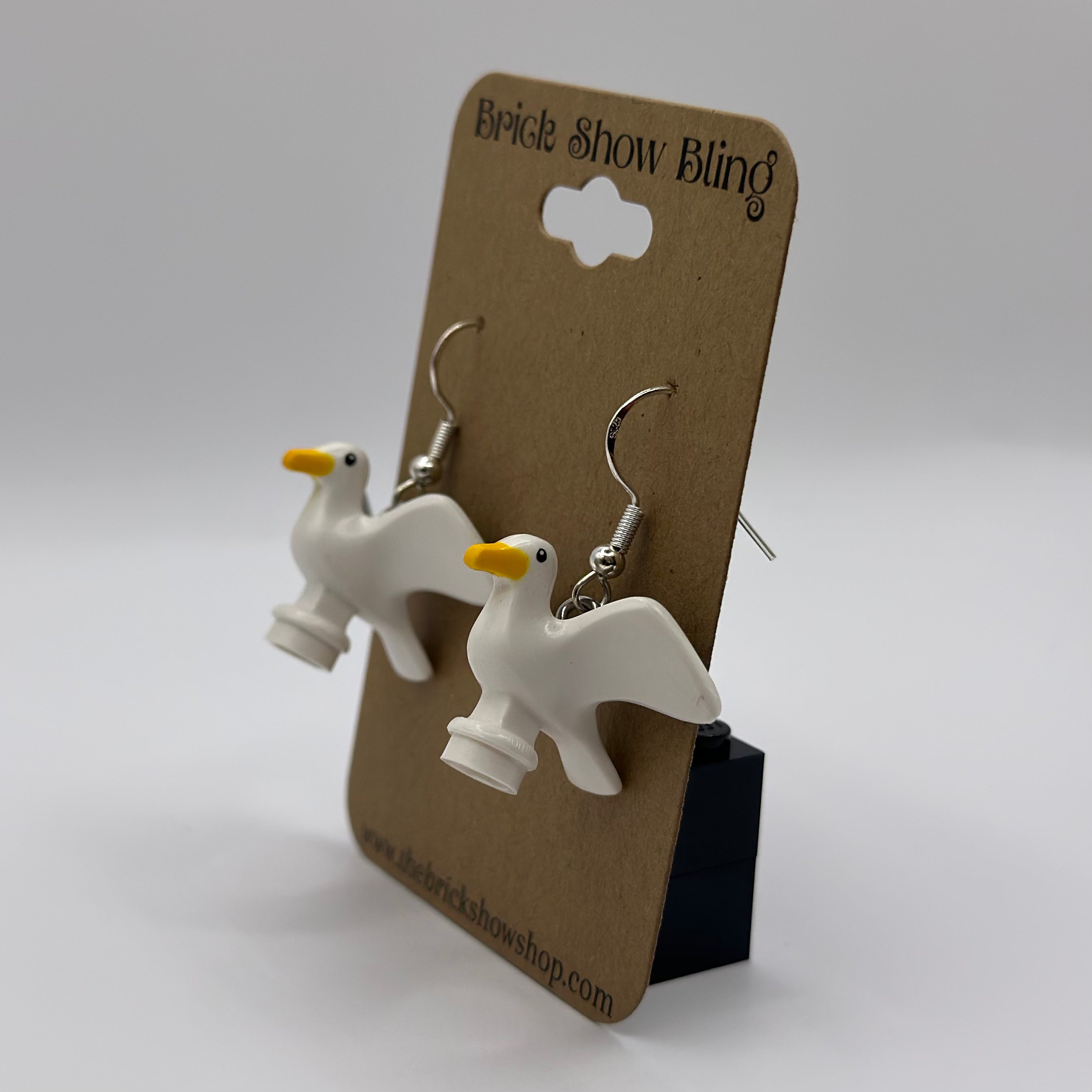 Seagull Earrings made from LEGO Parts