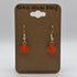 Trans-Neon Orange Stud Earrings made from LEGO Parts