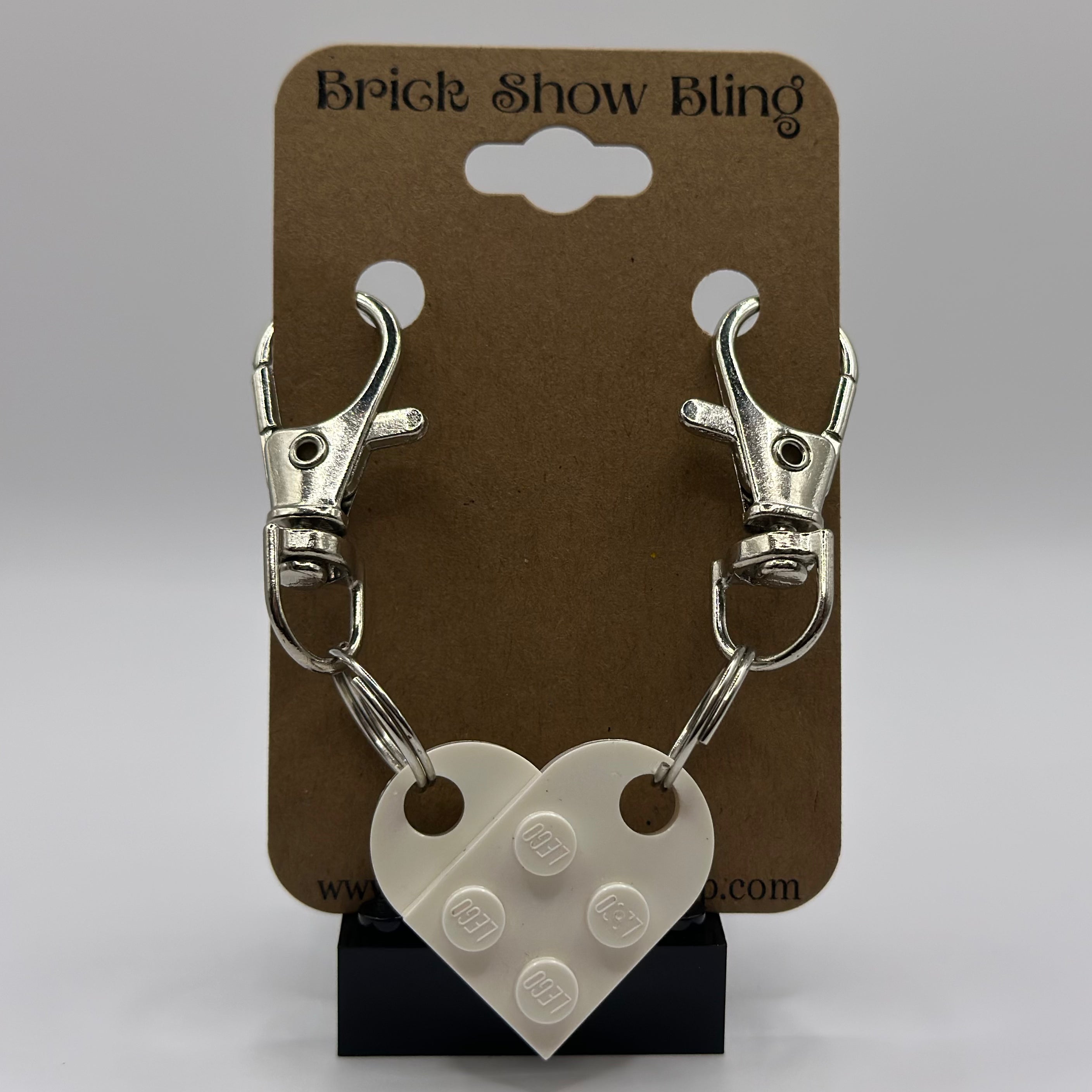Friendship Heart Keychain Set made from LEGO Parts