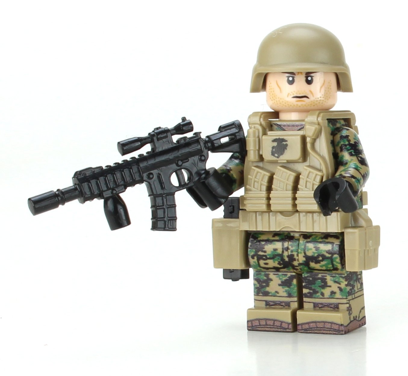 Recon Marine Woodland Camo MARPAT - Custom LEGO Military Minifig