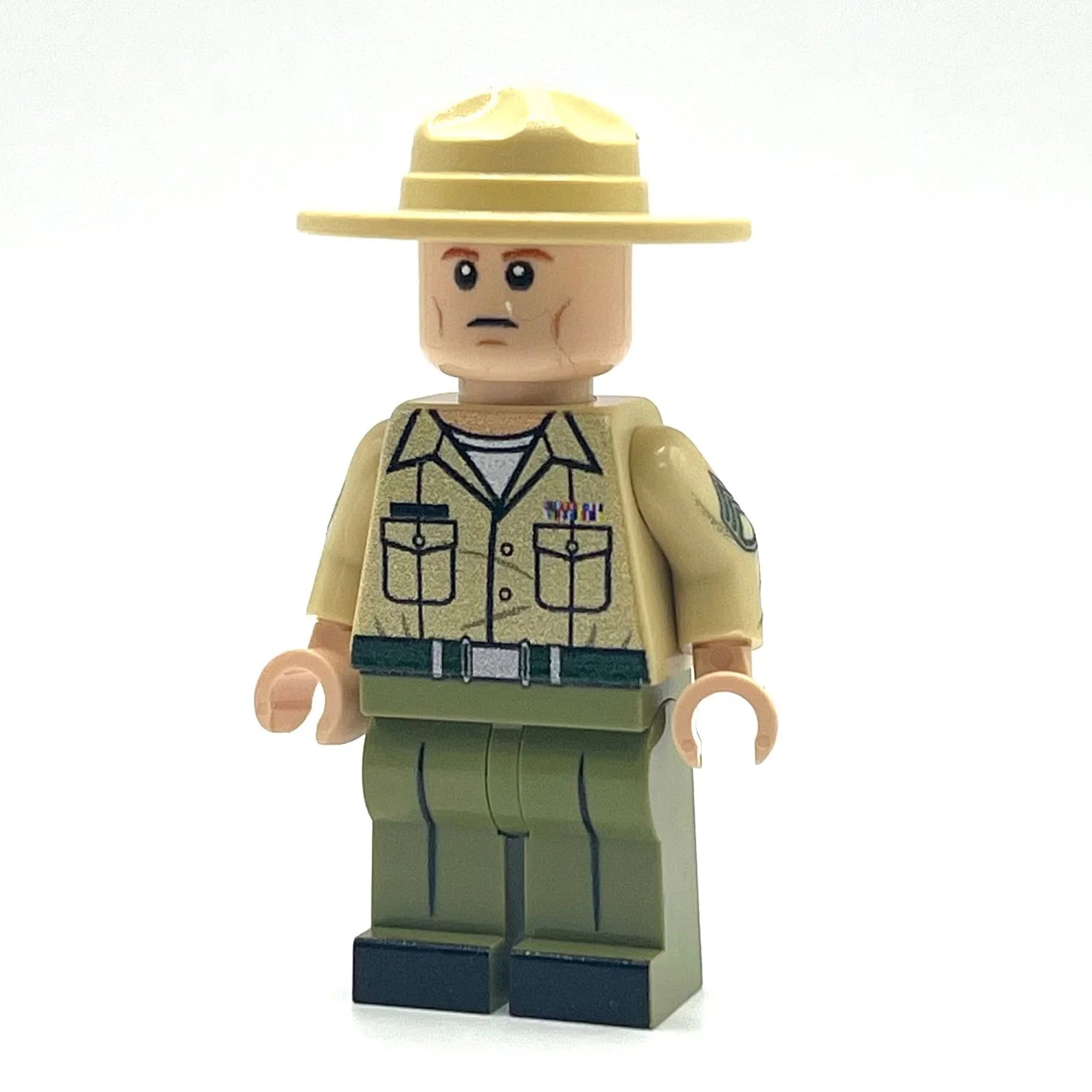Custom U.S. Marine Drill Sergeant Minifigure - Bricks At War