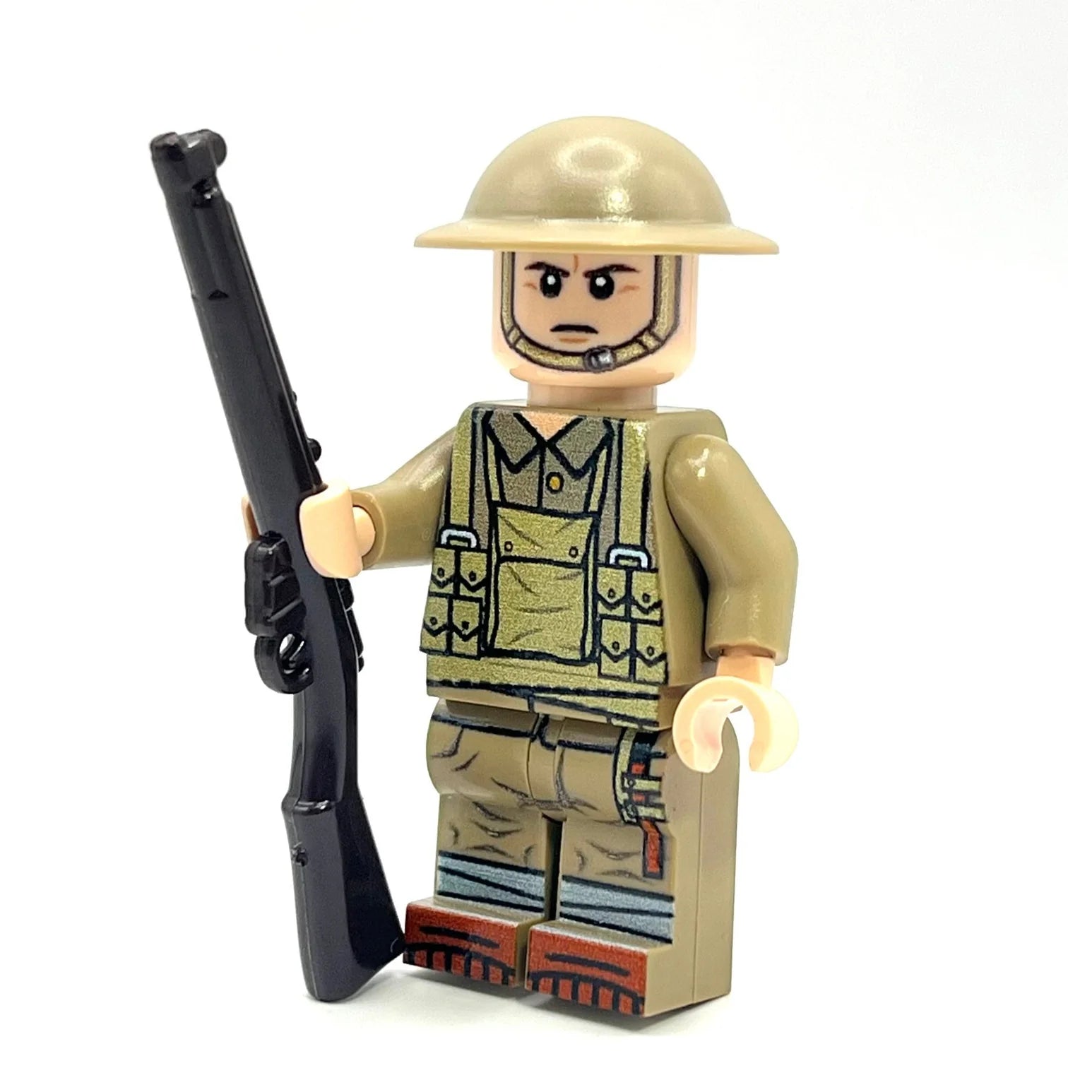 Custom WW1 British Soldier Minifigure - Bricks At War