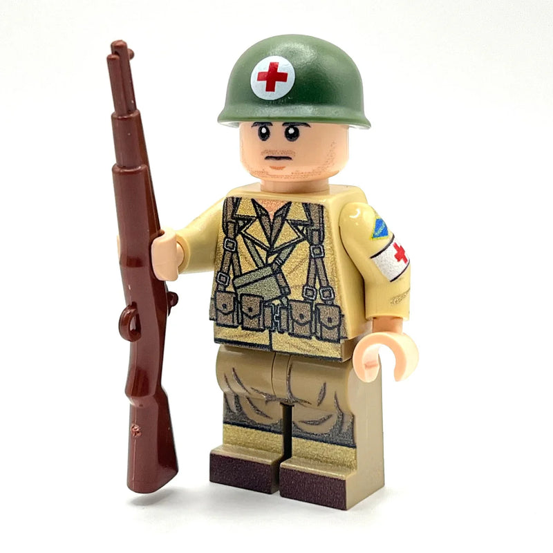 Custom WWII U.S. Medic Minifigure - Bricks At War