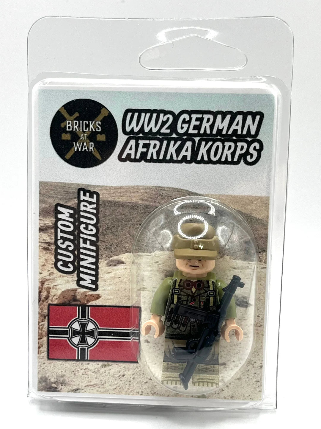 Custom WWII German Afrika Korps Minifigure - Bricks At War