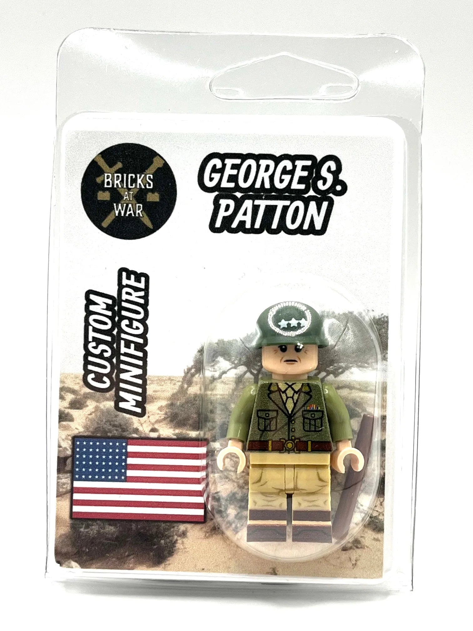 George S. Patton Custom Minifigure - Bricks At War