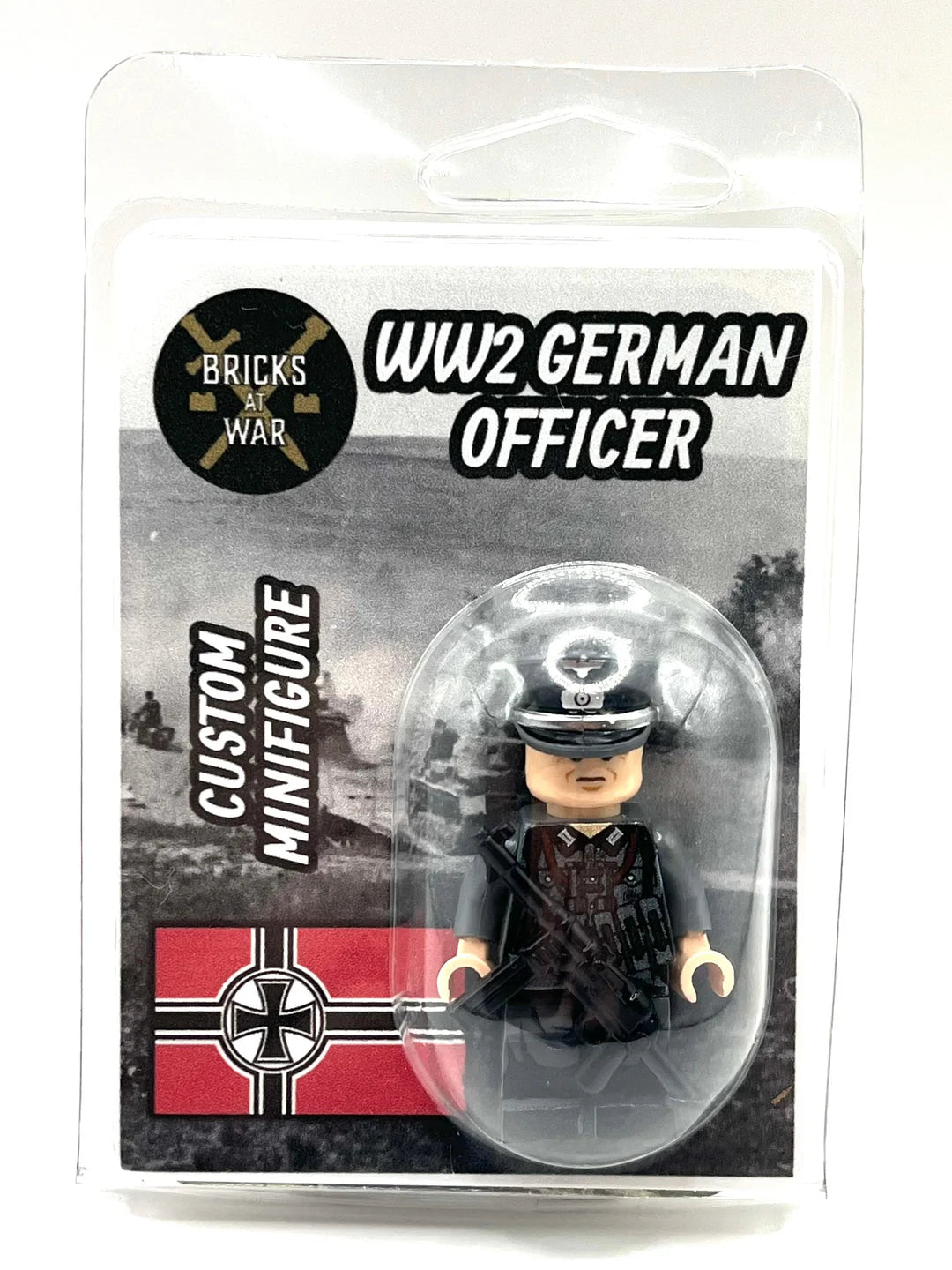 Custom WWII German Officer Minifigure - Bricks At War